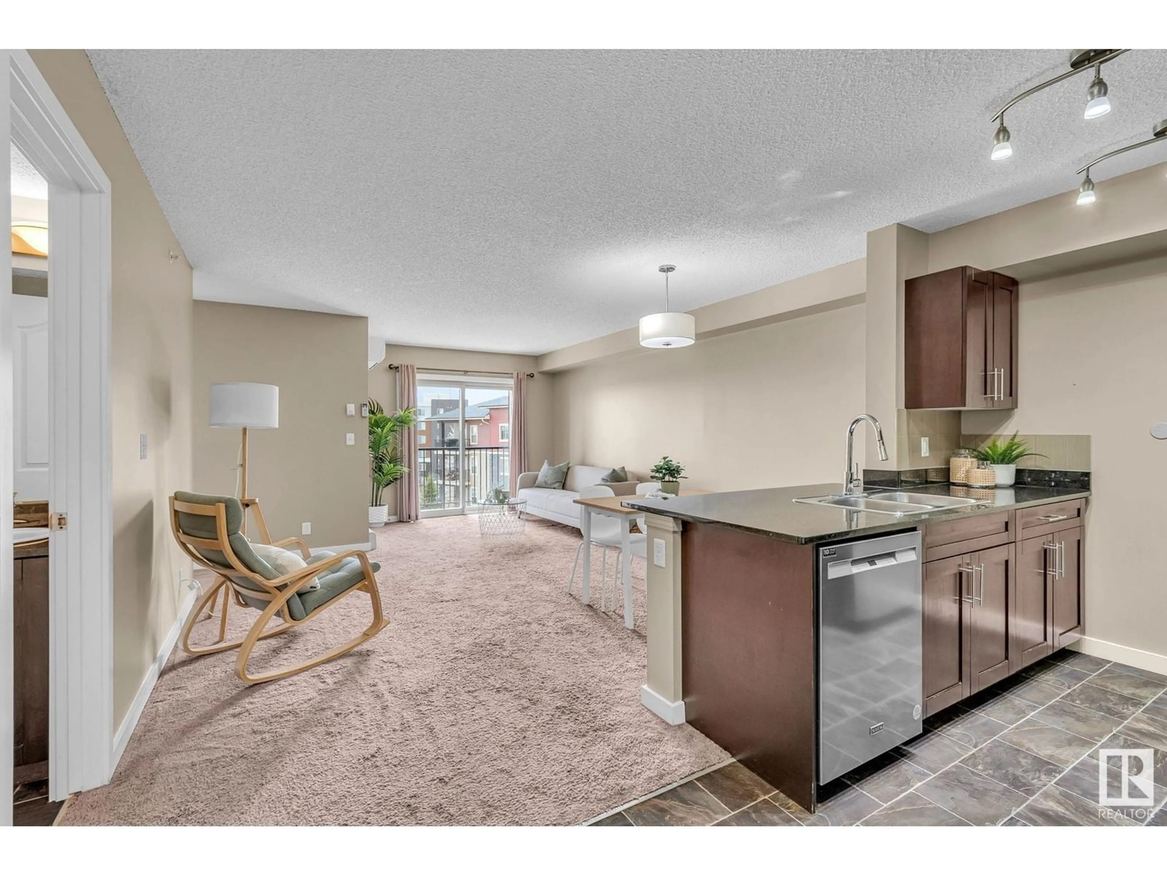 Open concept kitchen, unknown for SW - 423 12025 22 AV, Edmonton Alberta T6W2Y1