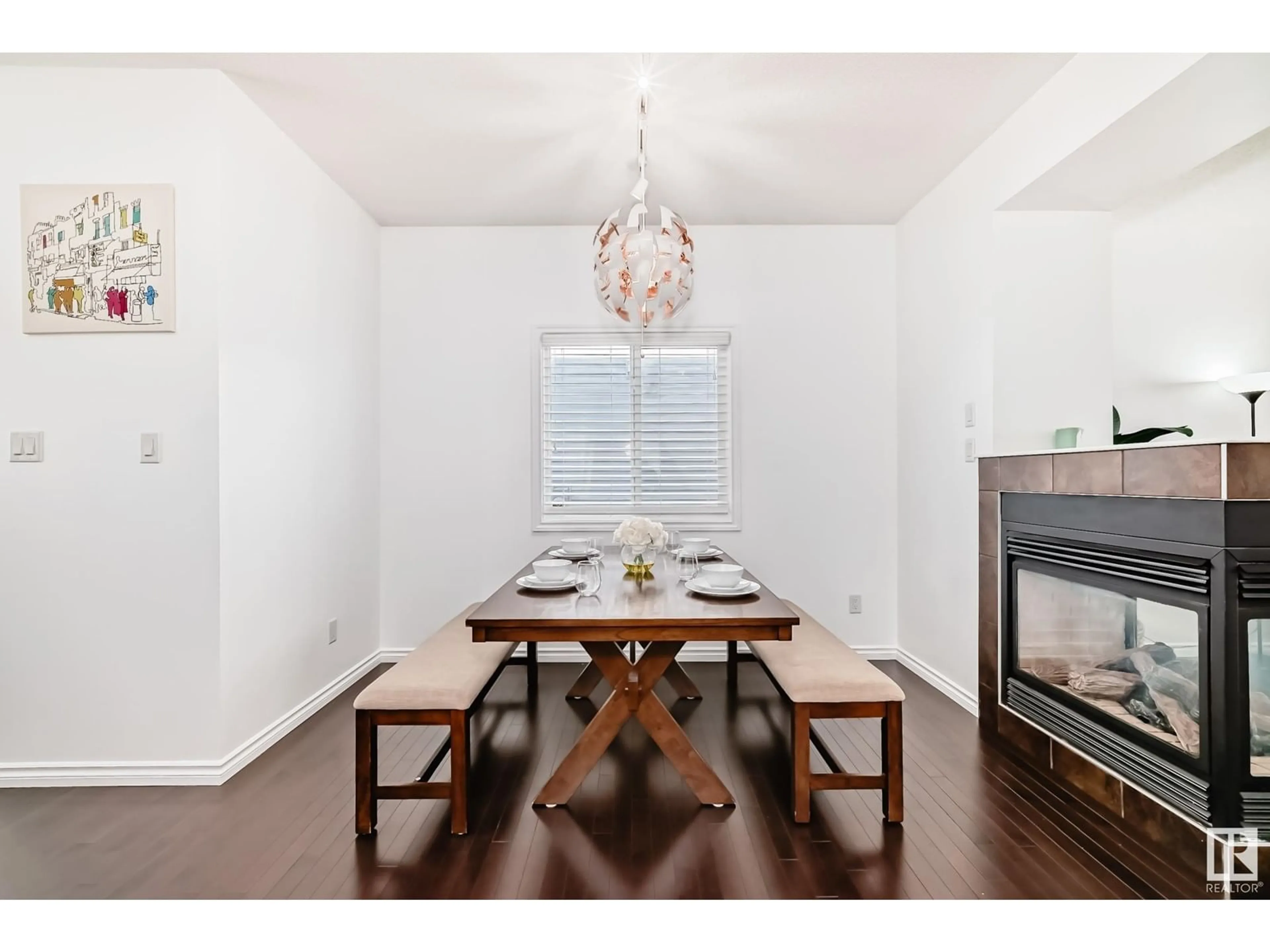 Dining room, wood/laminate floor for 1624 57 ST, Edmonton Alberta T6X1P9