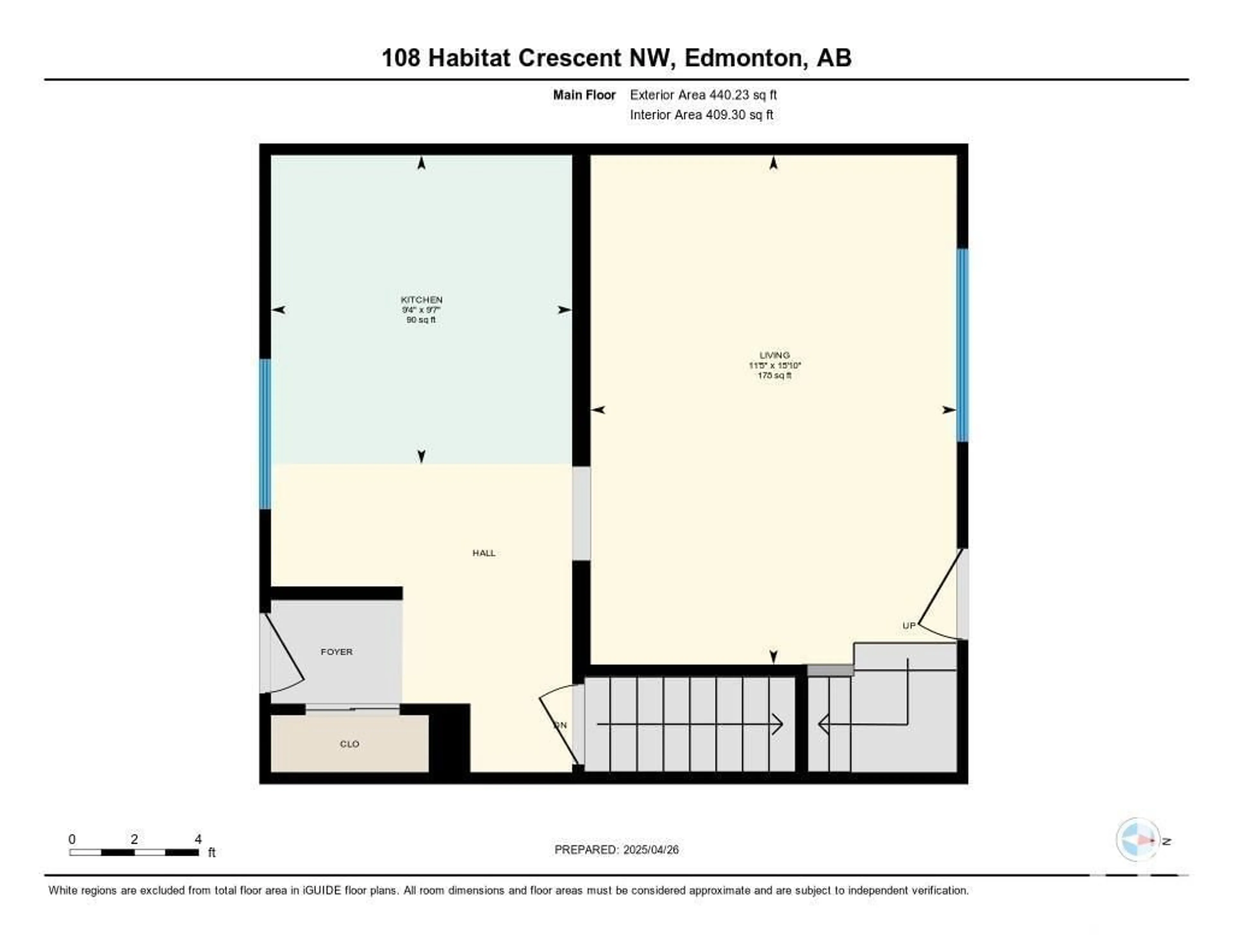 Floor plan for 108 HABITAT NW, Edmonton Alberta T5A2X7