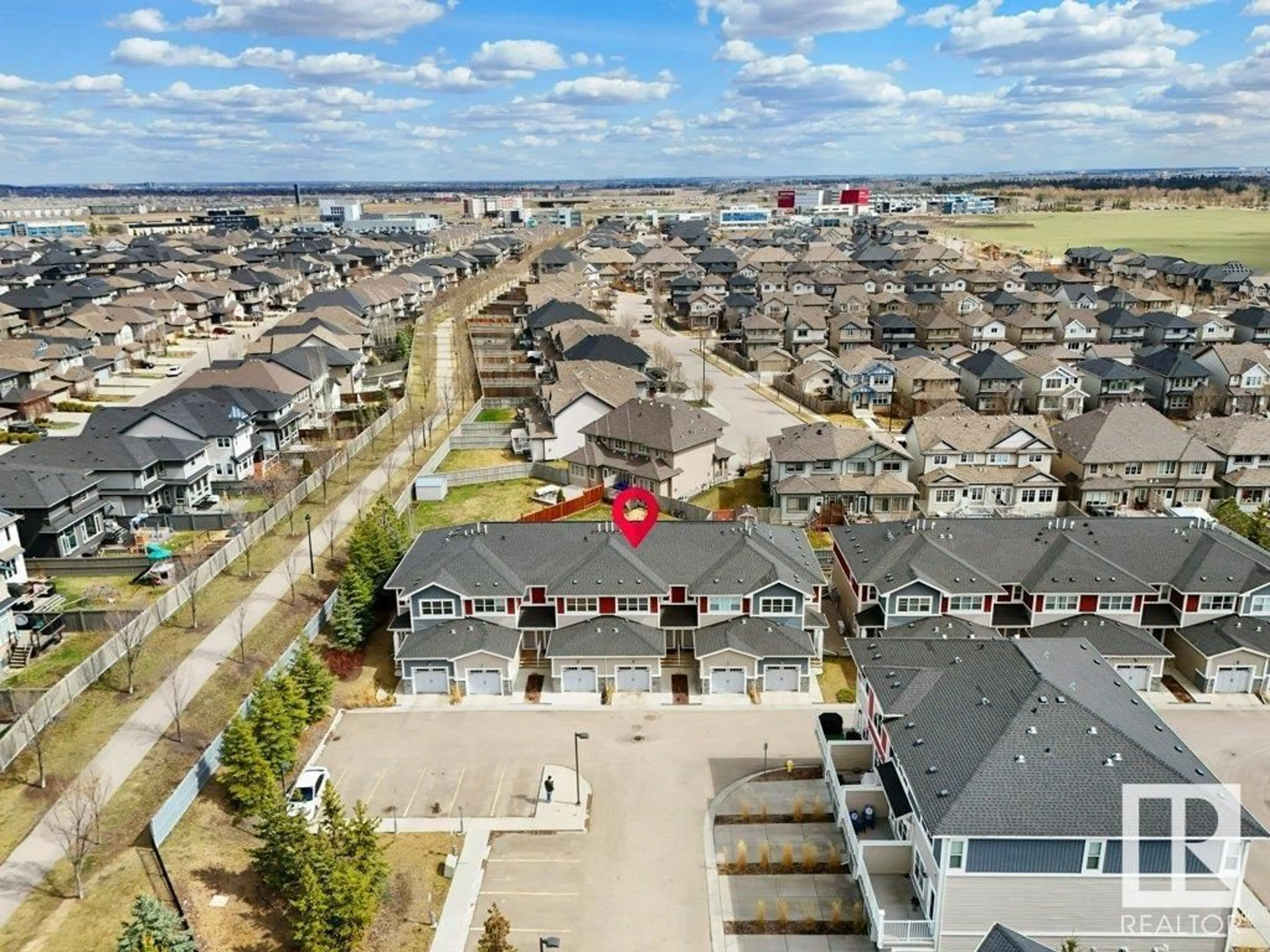 A pic from outside/outdoor area/front of a property/back of a property/a pic from drone, city buildings view from balcony for #21 - 3710 ALLAN DR, Edmonton Alberta T6W2C4