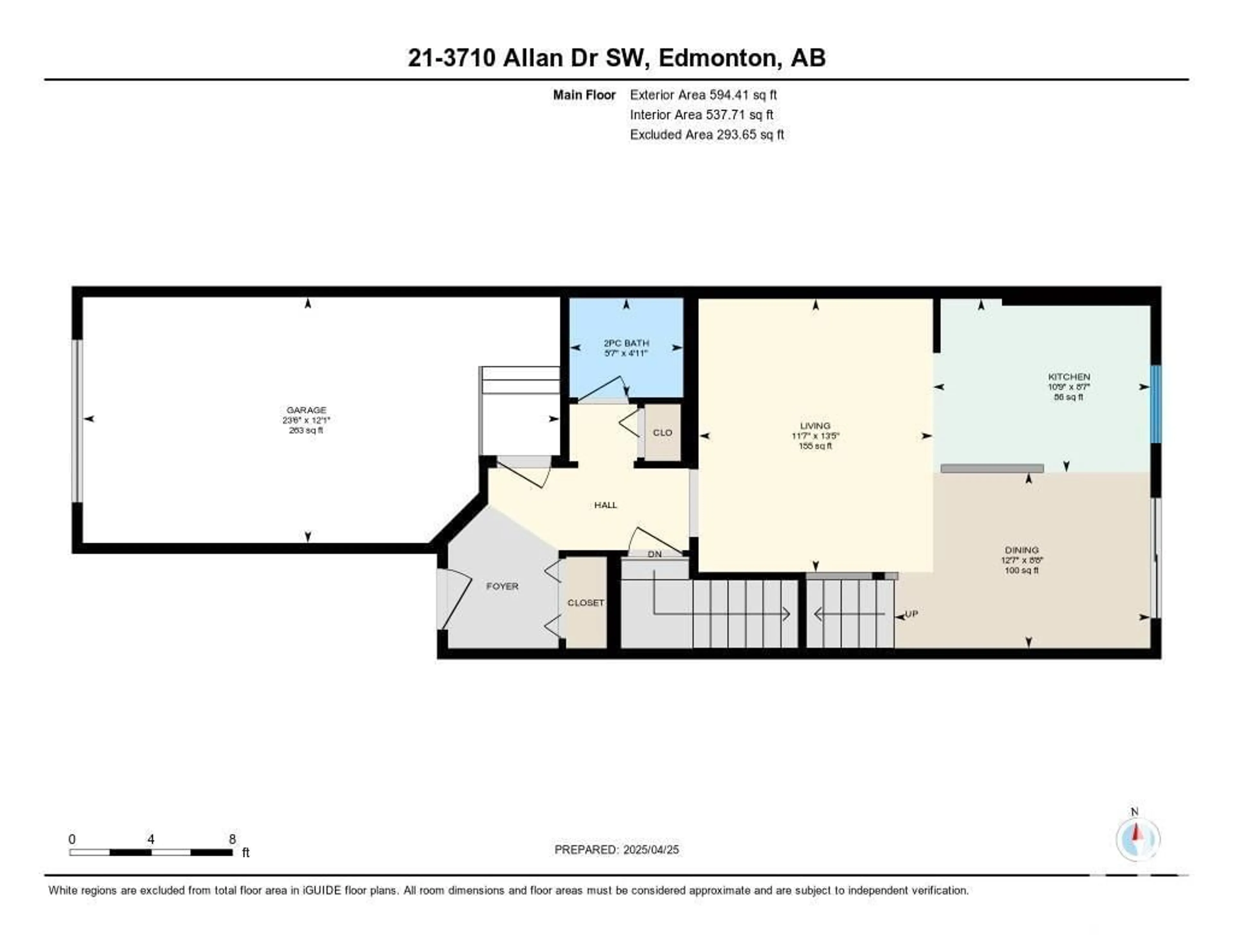 Floor plan for #21 - 3710 ALLAN DR, Edmonton Alberta T6W2C4