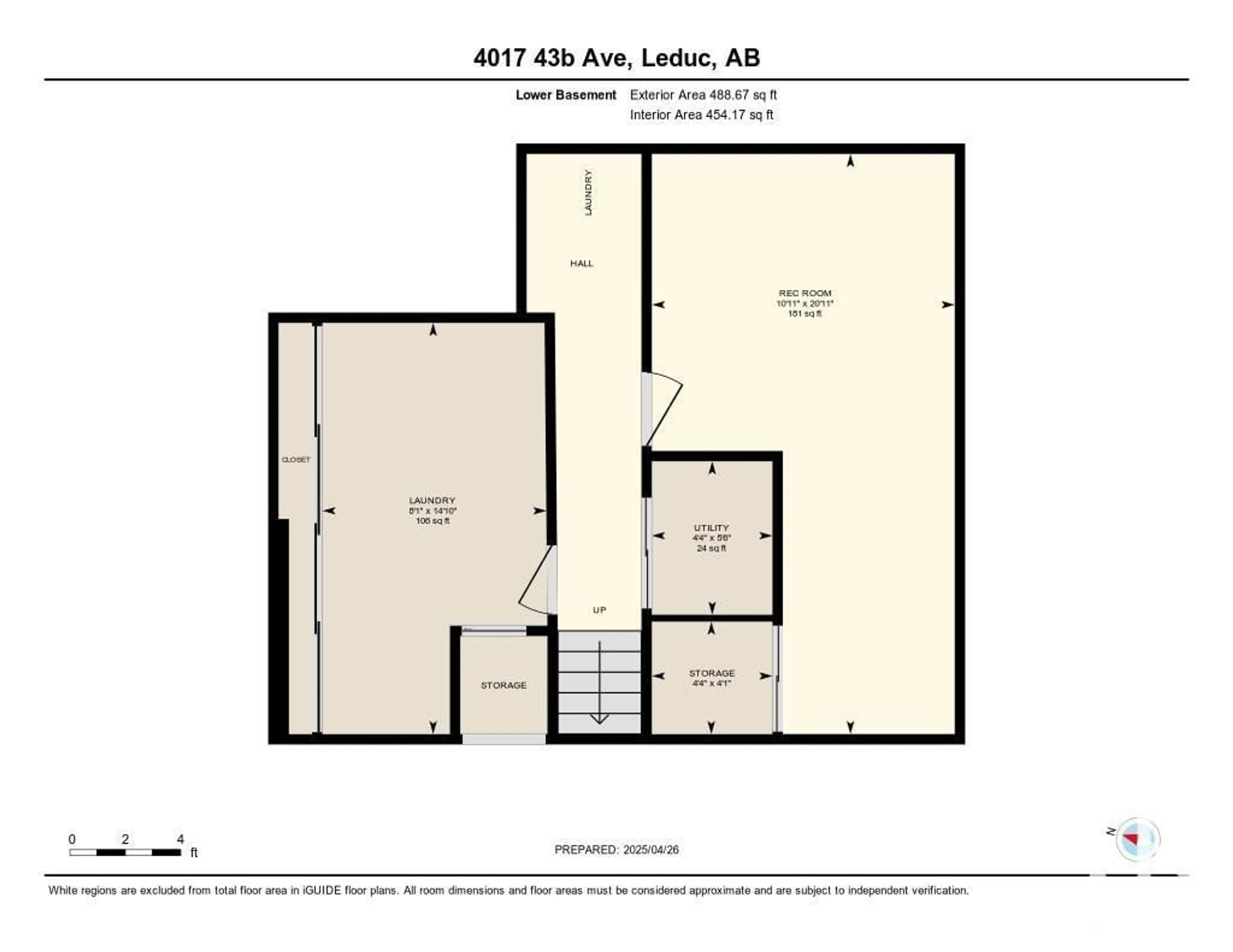 Floor plan for 4017 43B AV, Leduc Alberta T9E4V2