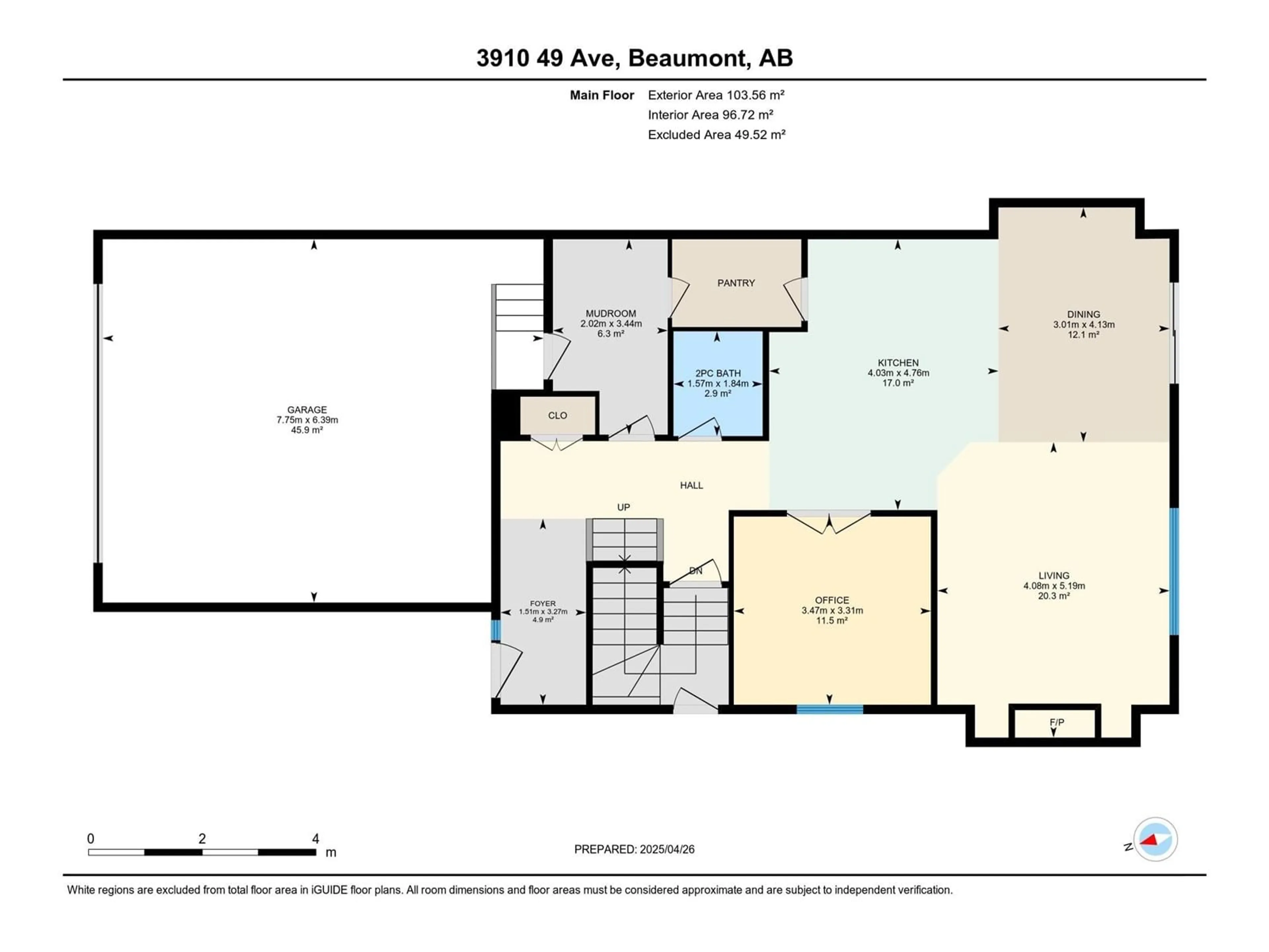 Floor plan for 3910 49 AV, Beaumont Alberta T4X1Y8