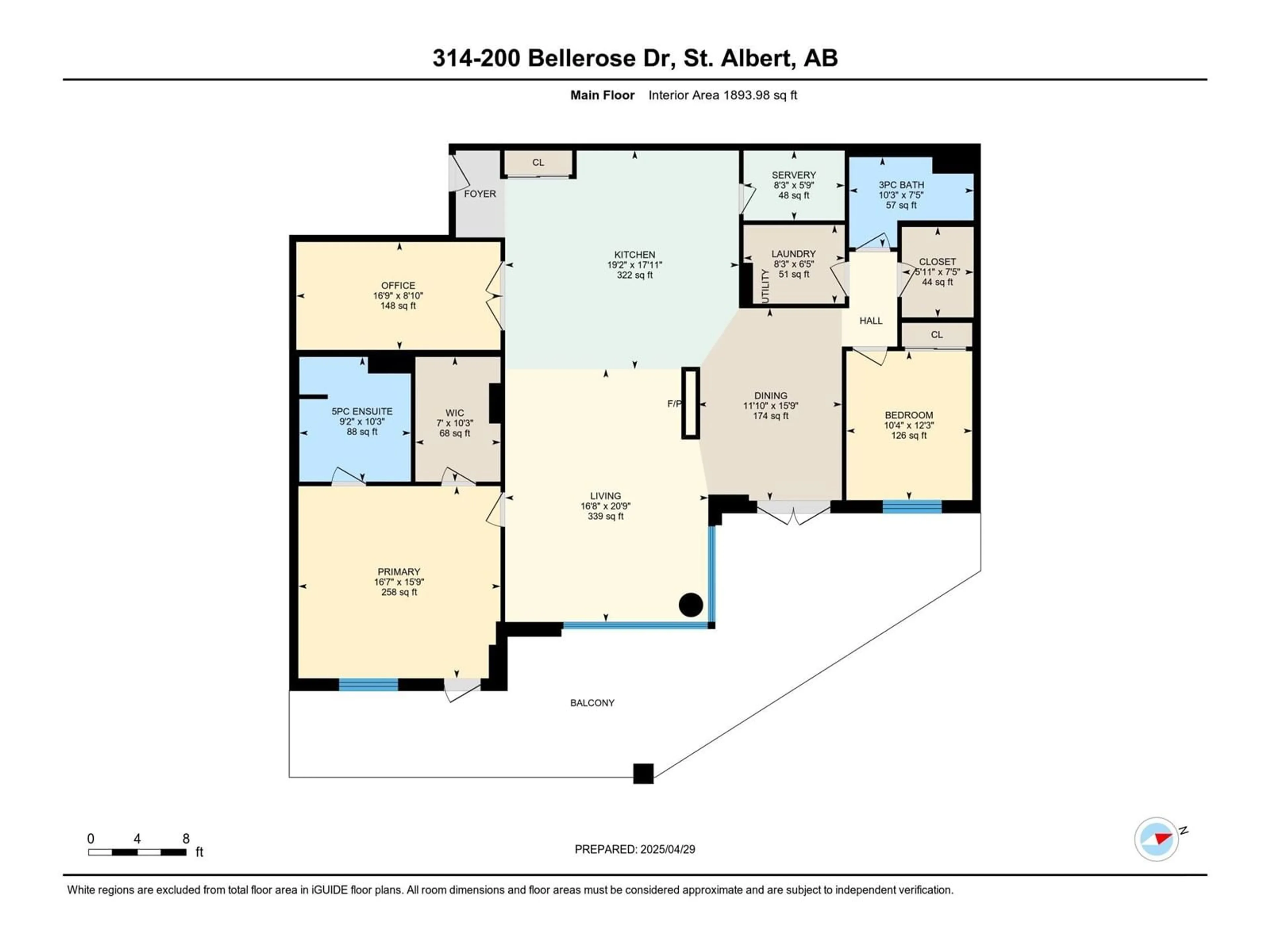Floor plan for 200 - 314 BELLEROSE DR, St. Albert Alberta T8N7P7