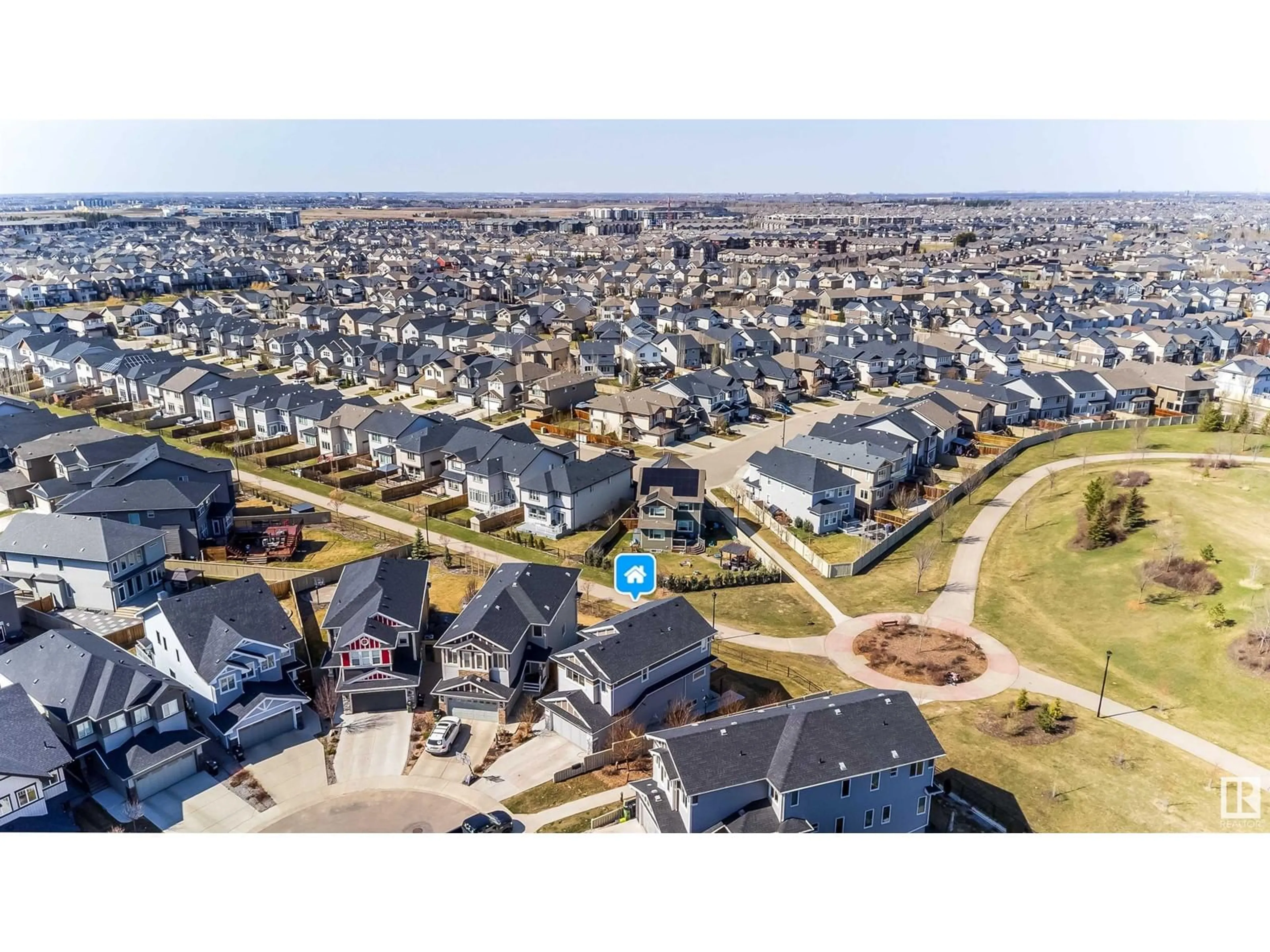 A pic from outside/outdoor area/front of a property/back of a property/a pic from drone, street for 2738 ANTON PL, Edmonton Alberta T6W3T6
