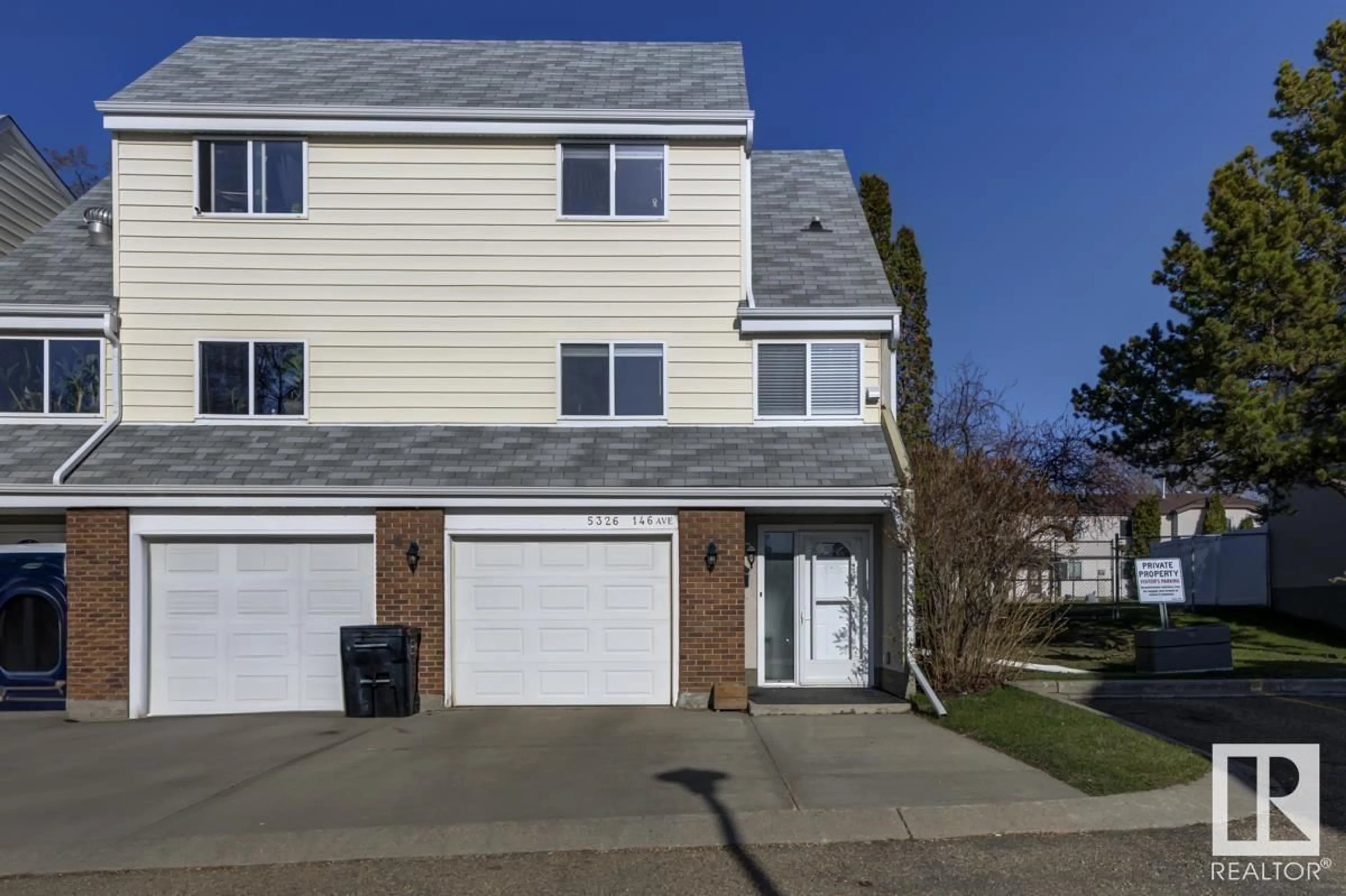 A pic from outside/outdoor area/front of a property/back of a property/a pic from drone, street for 5326 146 AV, Edmonton Alberta T5A3L6