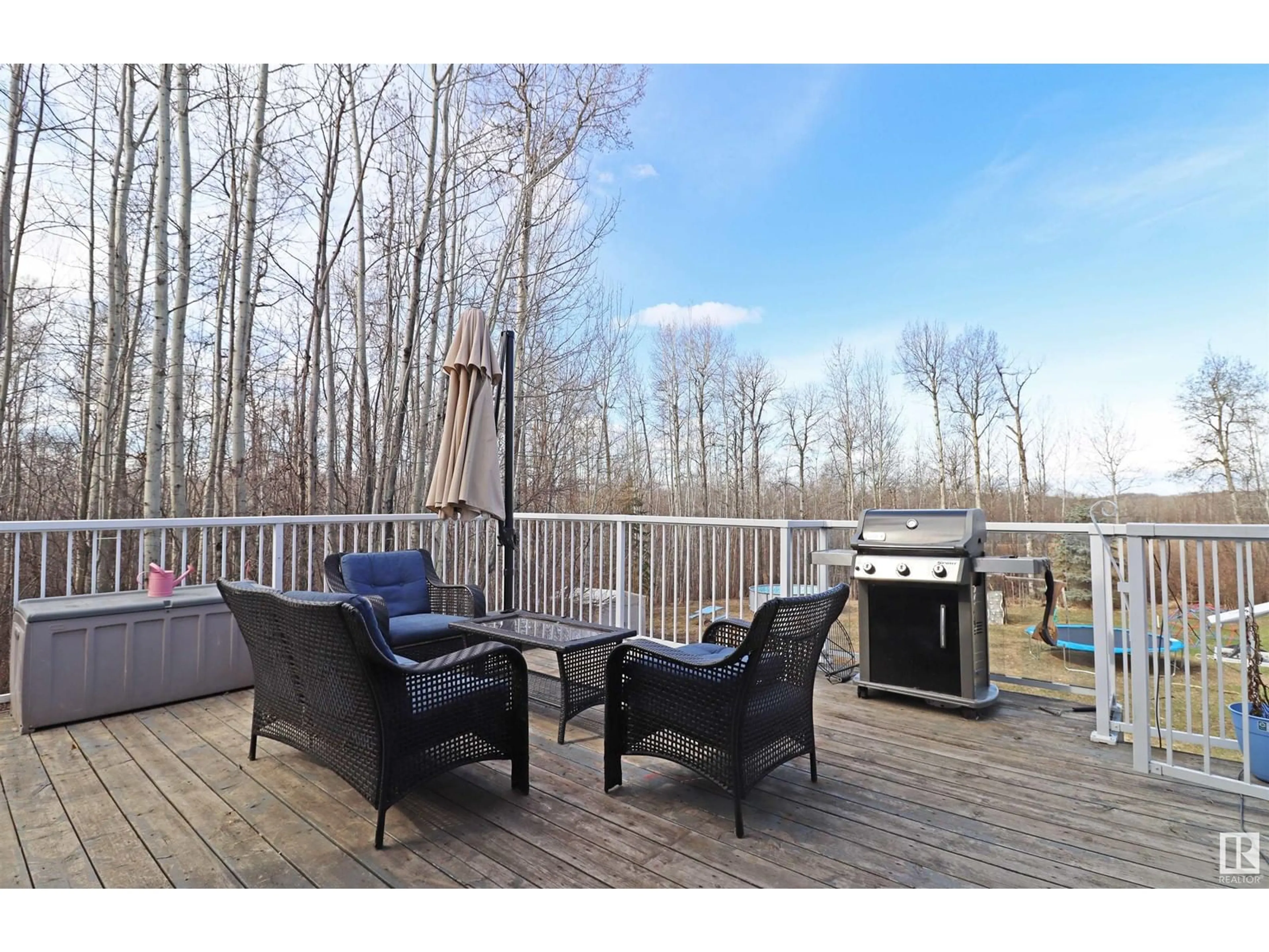 Patio, water/lake/river/ocean view for 1307 TOWNSHIP ROAD 540, Rural Parkland County Alberta T7Y0A7