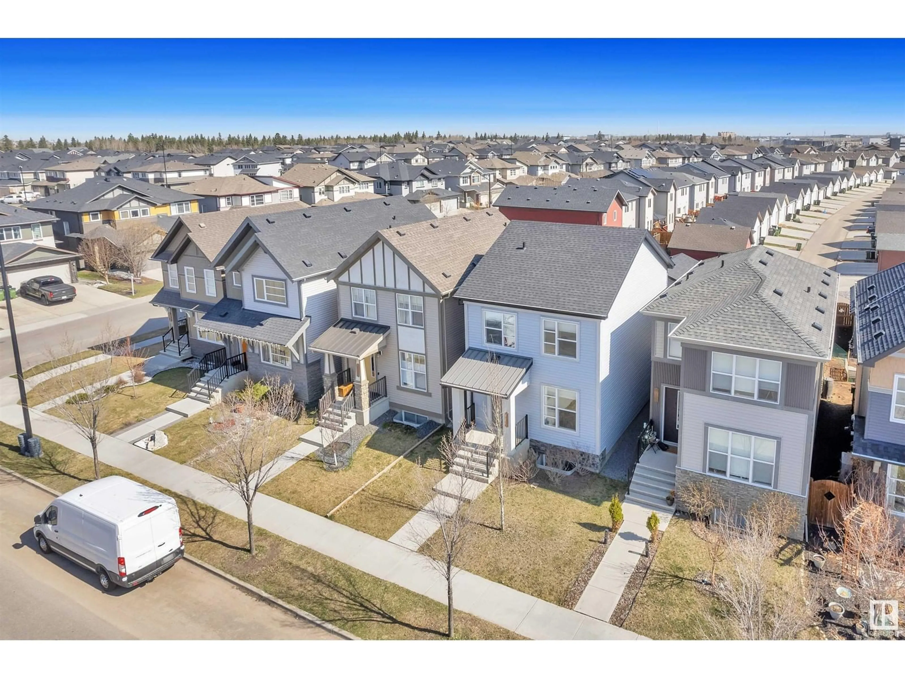 A pic from outside/outdoor area/front of a property/back of a property/a pic from drone, street for 2023 CAVANAGH DR, Edmonton Alberta T6W3M6