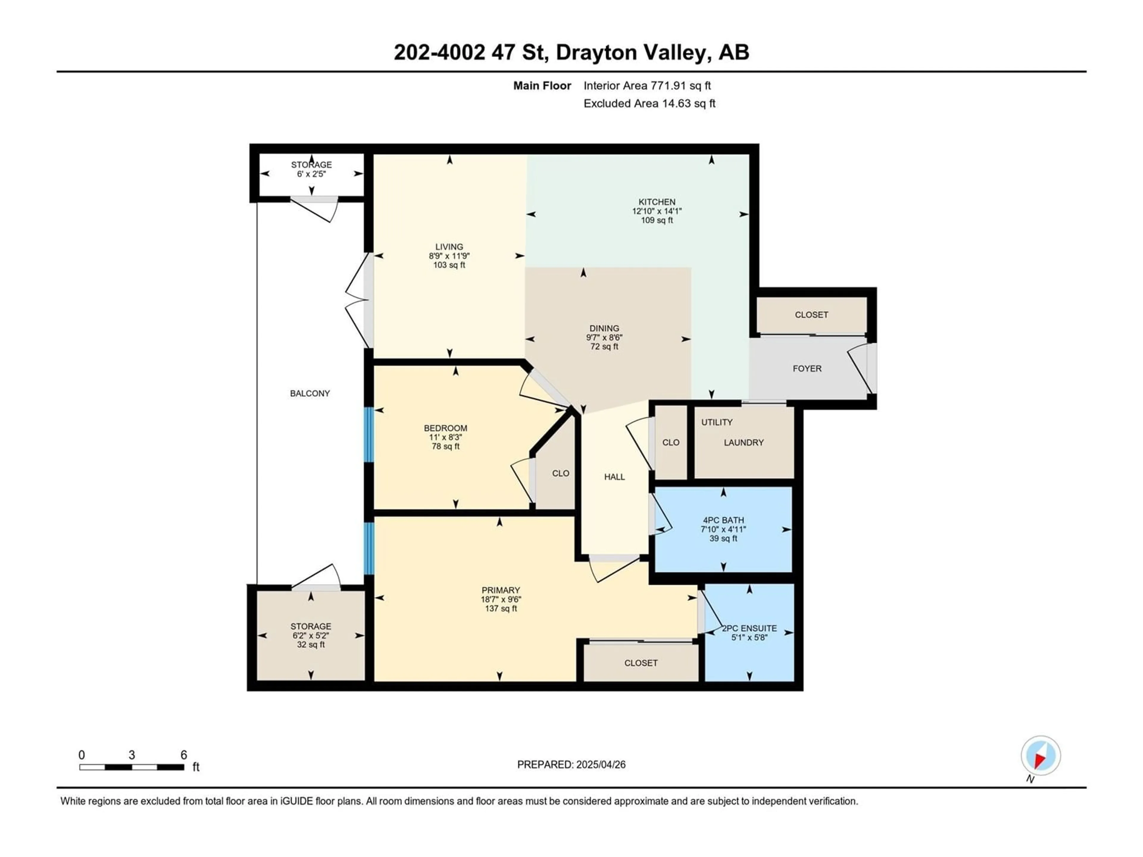 Floor plan for #202 - 4002 47 STREET, Drayton Valley Alberta T7A0A2