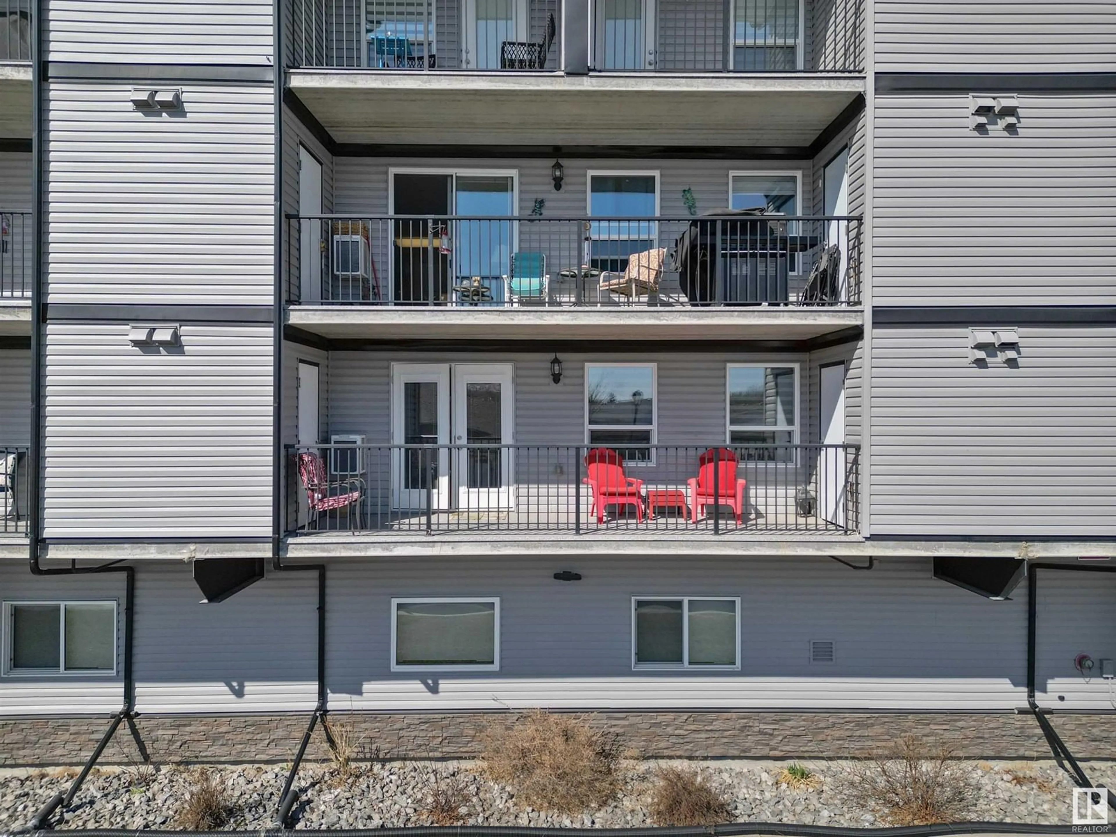 Balcony in the apartment, city buildings view from balcony for #202 - 4002 47 STREET, Drayton Valley Alberta T7A0A2