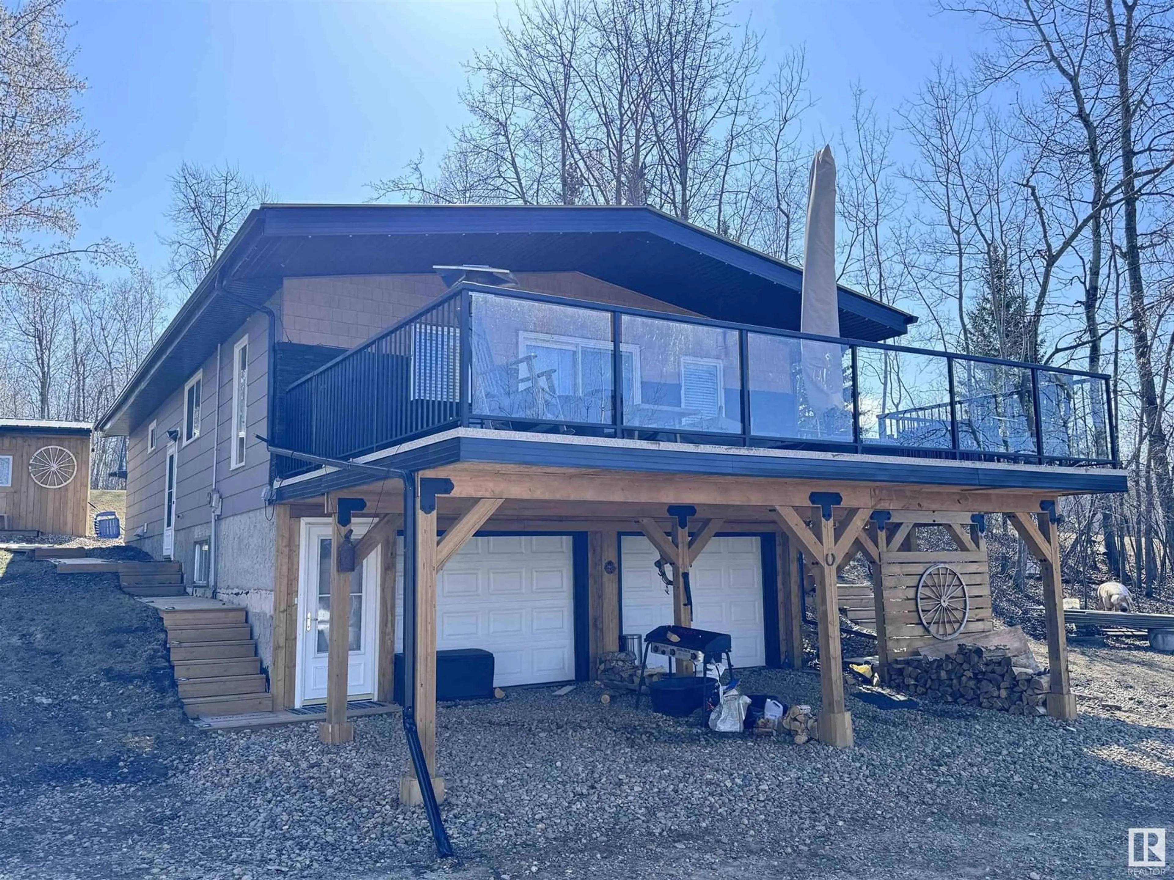 A pic from outside/outdoor area/front of a property/back of a property/a pic from drone, unknown for 159 ALLEN DRIVE, Rural Athabasca County Alberta T9S1S3