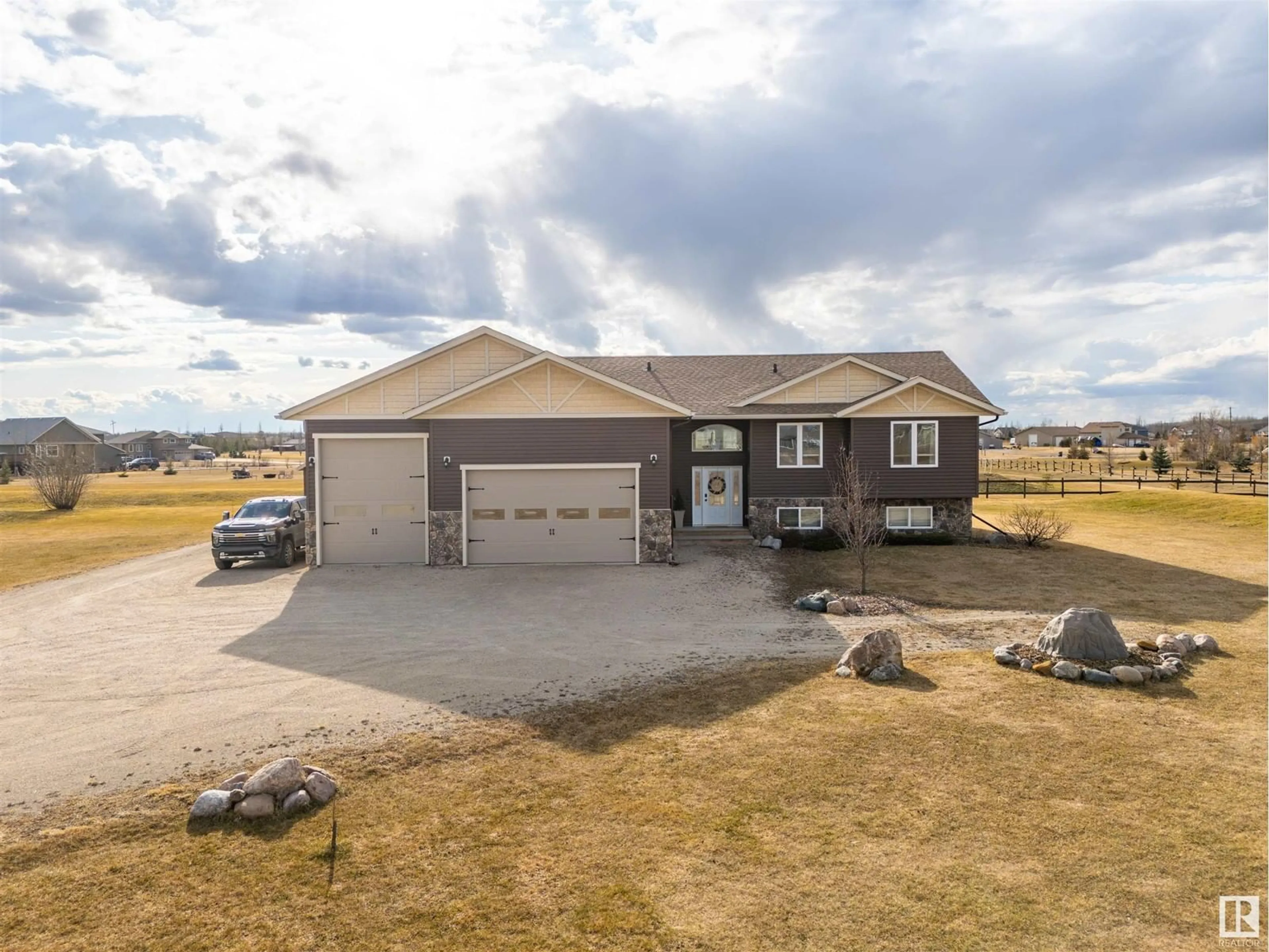 A pic from outside/outdoor area/front of a property/back of a property/a pic from drone, street for 63210 RGE RD 423, Rural Bonnyville M.D. Alberta T9M1P5