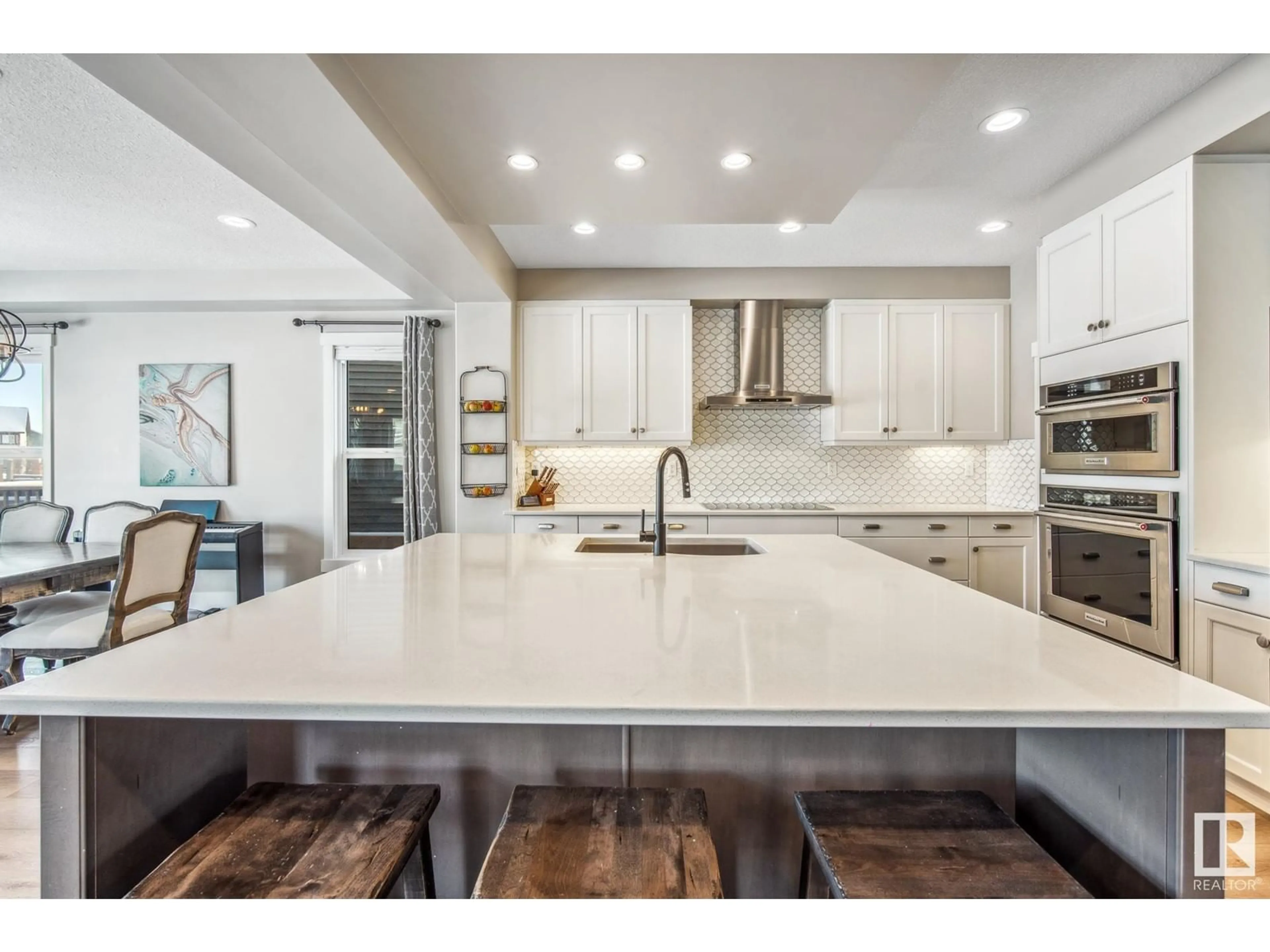 Open concept kitchen, ceramic/tile floor for 2015 PRICE LANDING LD, Edmonton Alberta T6W3P8