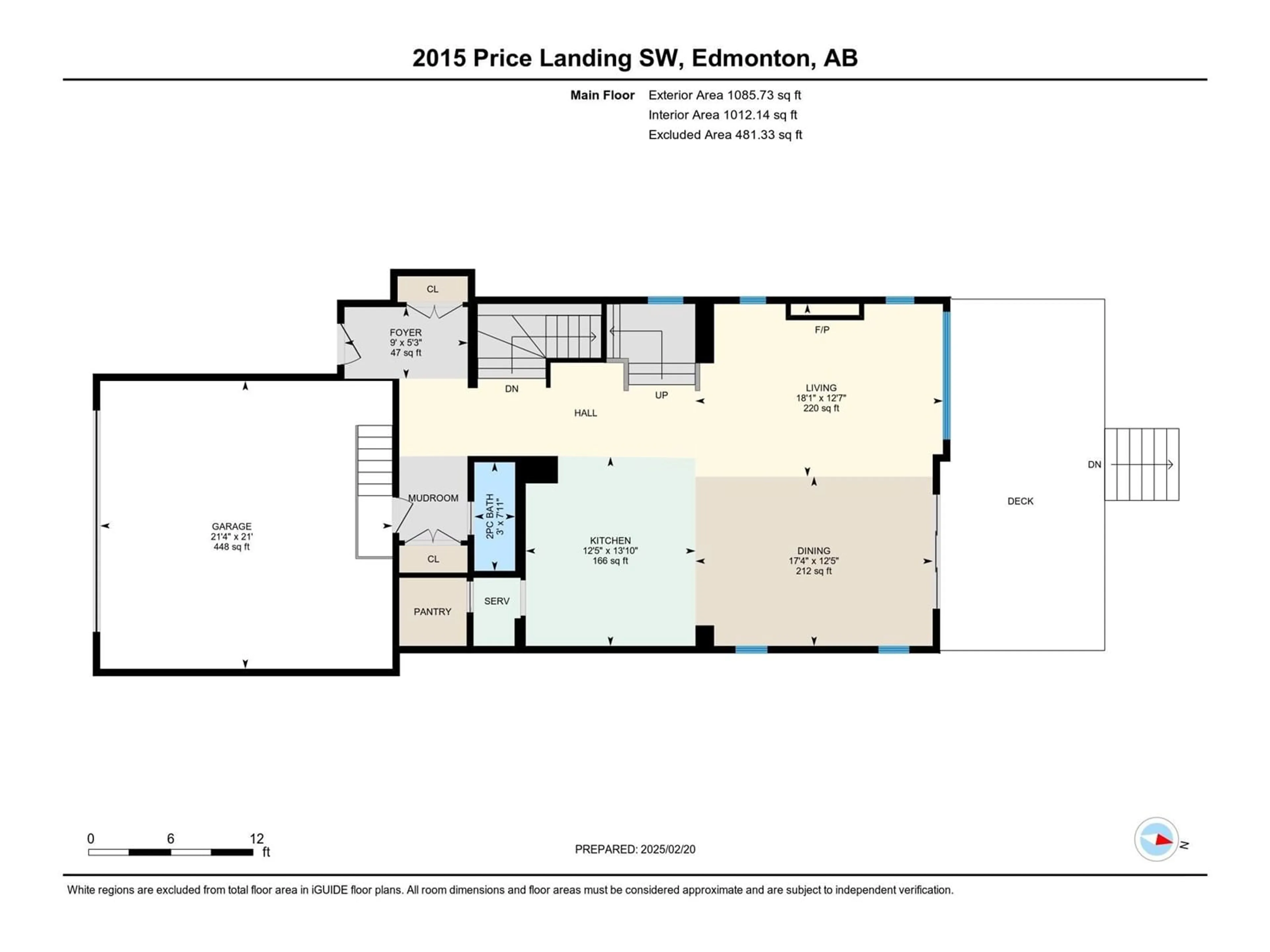 Floor plan for 2015 PRICE LANDING LD, Edmonton Alberta T6W3P8