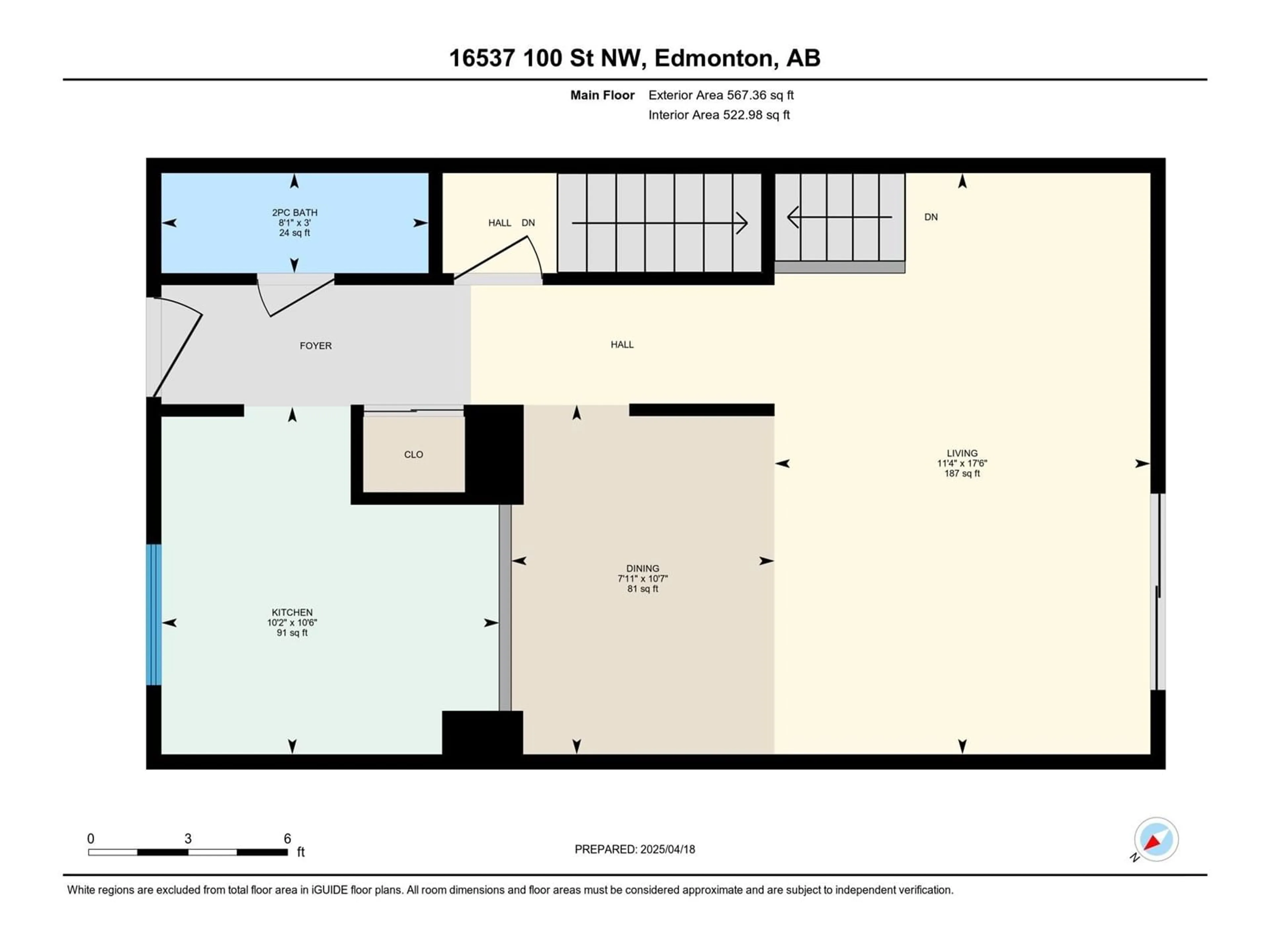 Floor plan for NW - 16537 100 ST, Edmonton Alberta T5X5H4