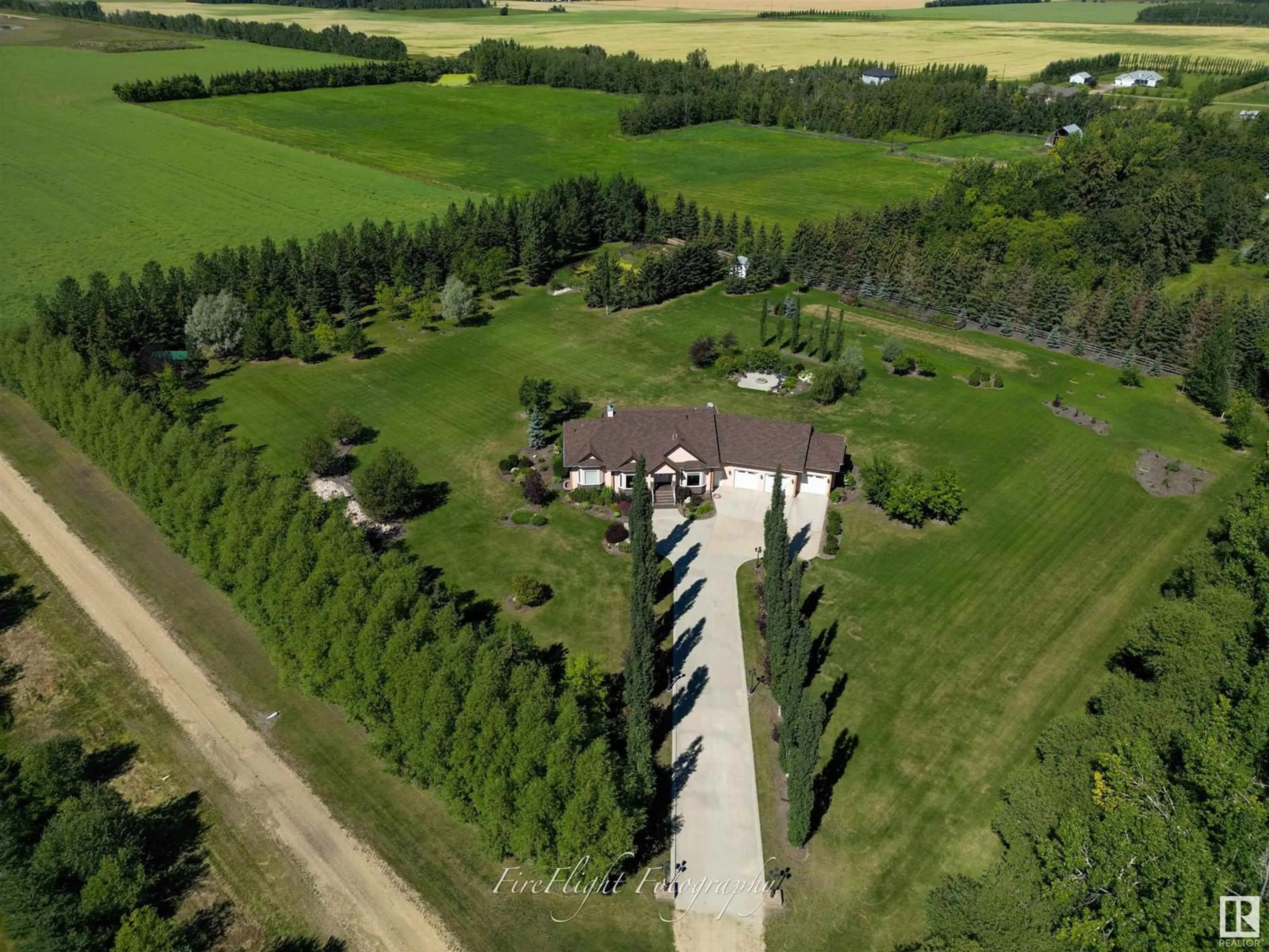 A pic from outside/outdoor area/front of a property/back of a property/a pic from drone, unknown for 60110 RR265 RD, Rural Westlock County Alberta T7P2P4