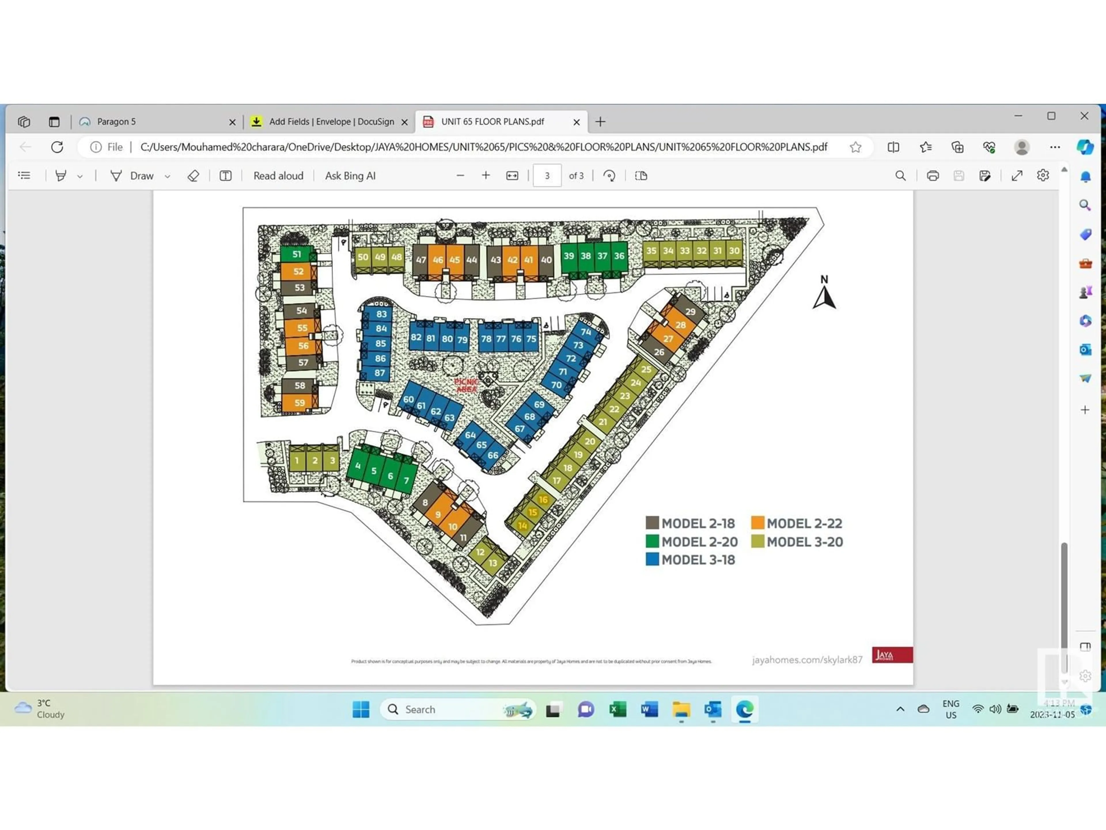 Floor plan for 55 13139 205 ST NW, Edmonton Alberta T5S0N1
