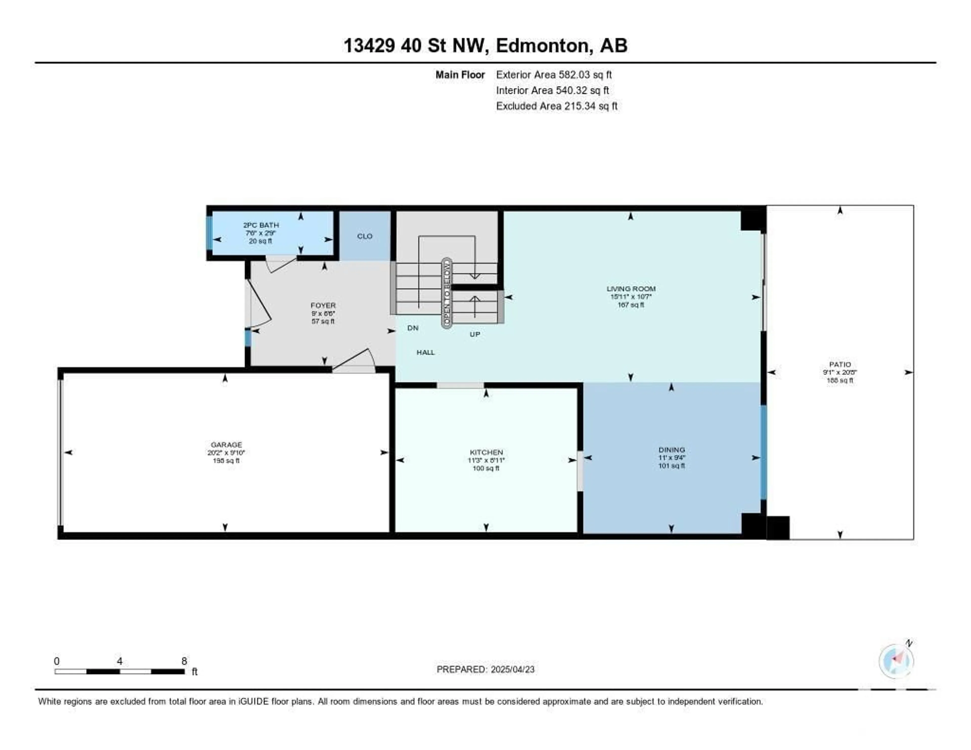 Floor plan for 13429 40 ST, Edmonton Alberta T5A3L9