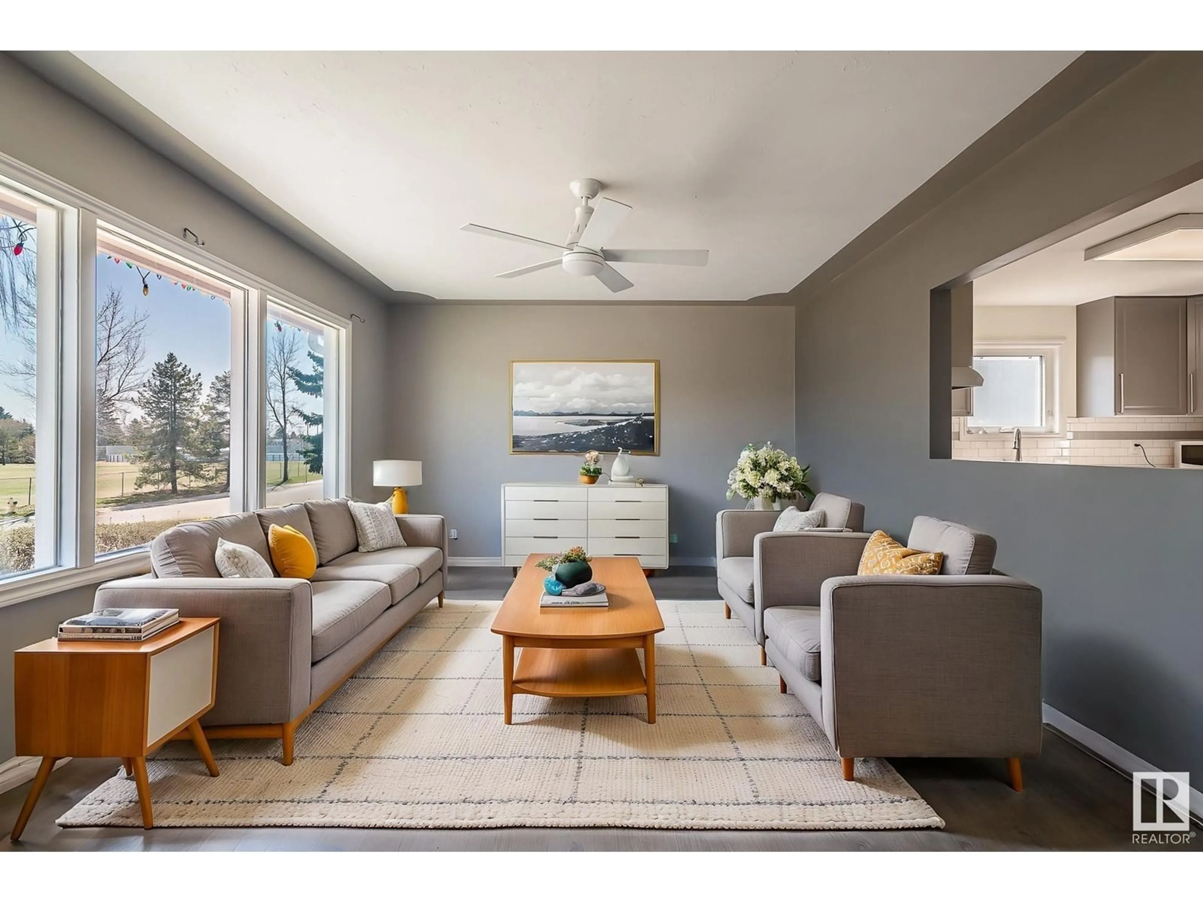 Living room with furniture, unknown for 8936 153 ST, Edmonton Alberta T6E0S9