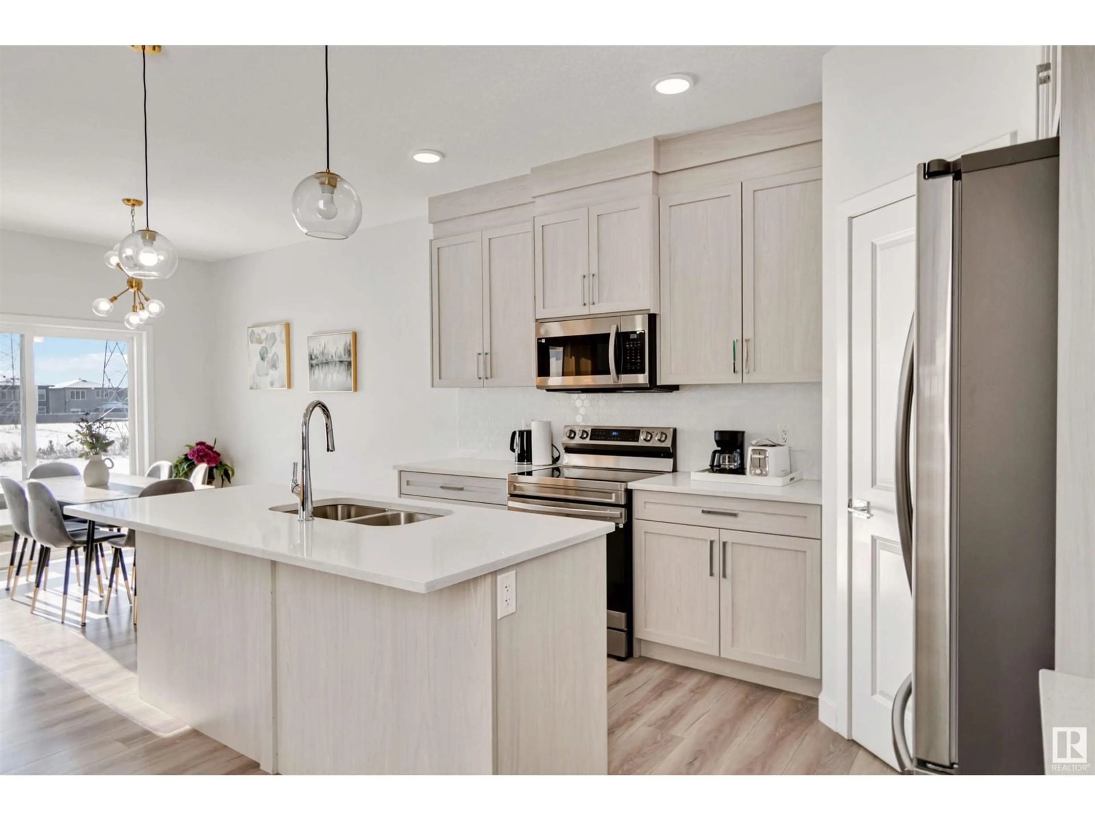 Open concept kitchen, ceramic/tile floor for NW - 3027 200 ST, Edmonton Alberta T6M1N7