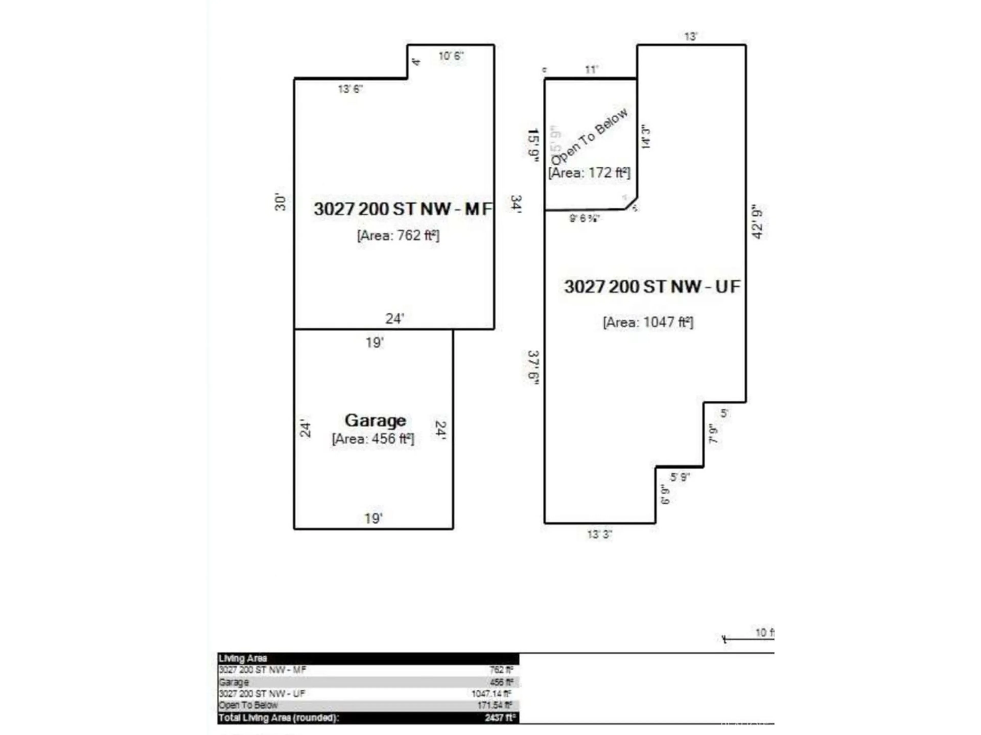 Floor plan for NW - 3027 200 ST, Edmonton Alberta T6M1N7