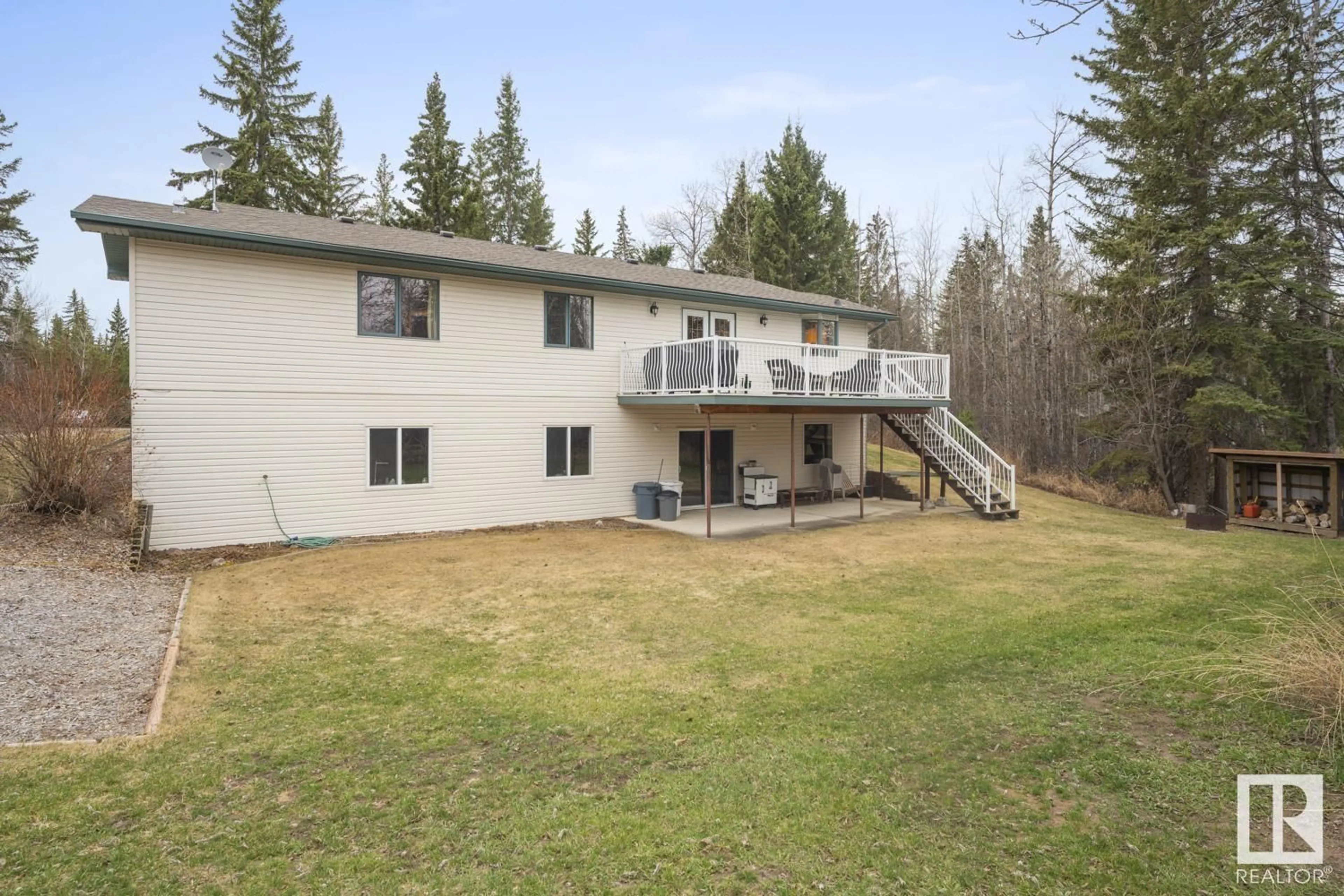 A pic from outside/outdoor area/front of a property/back of a property/a pic from drone, mountain view for 61307 - 12 RANGE ROAD 470 ROAD, Rural Bonnyville M.D. Alberta T9N2H1