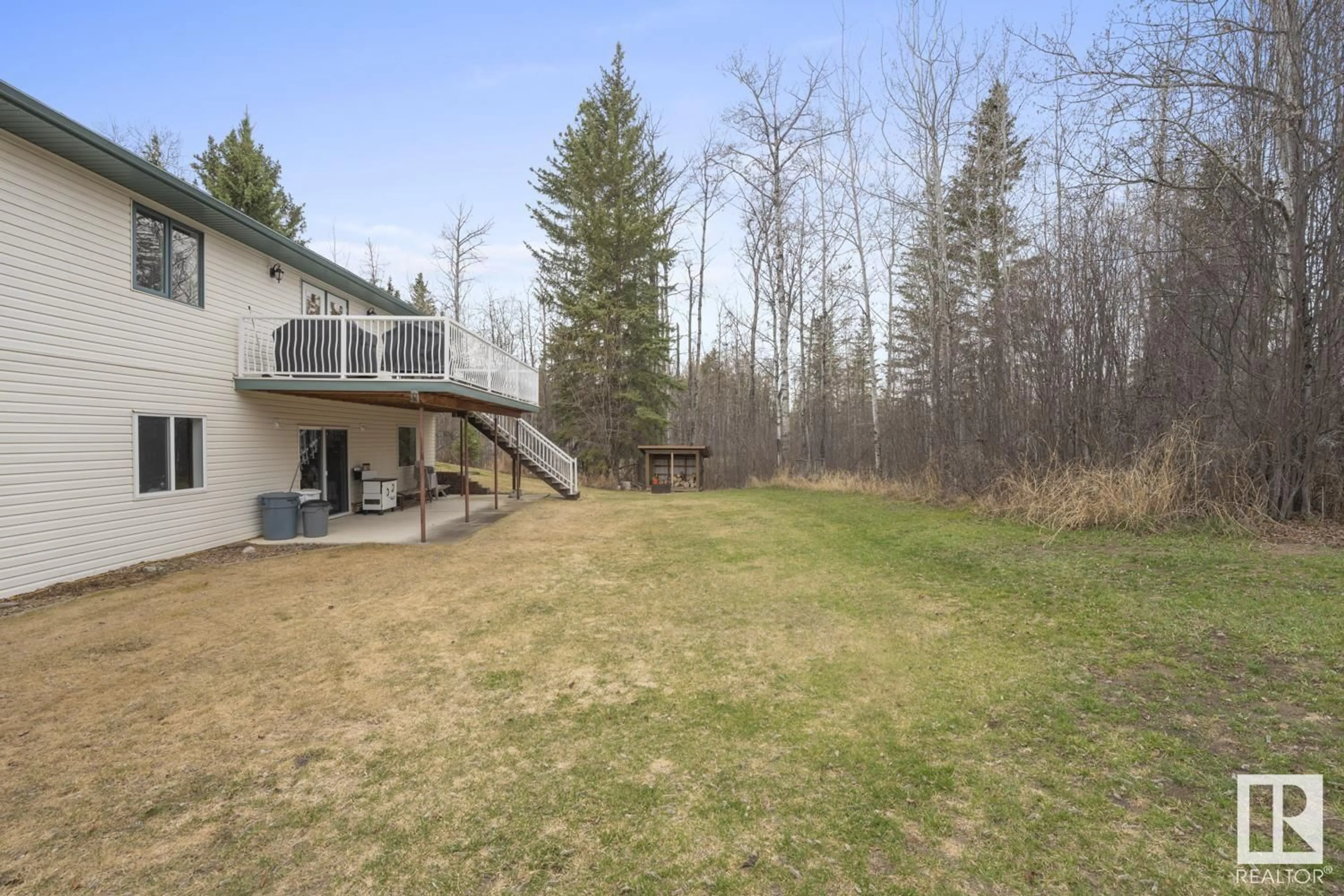 Patio, forest/trees view for 61307 - 12 RANGE ROAD 470 ROAD, Rural Bonnyville M.D. Alberta T9N2H1
