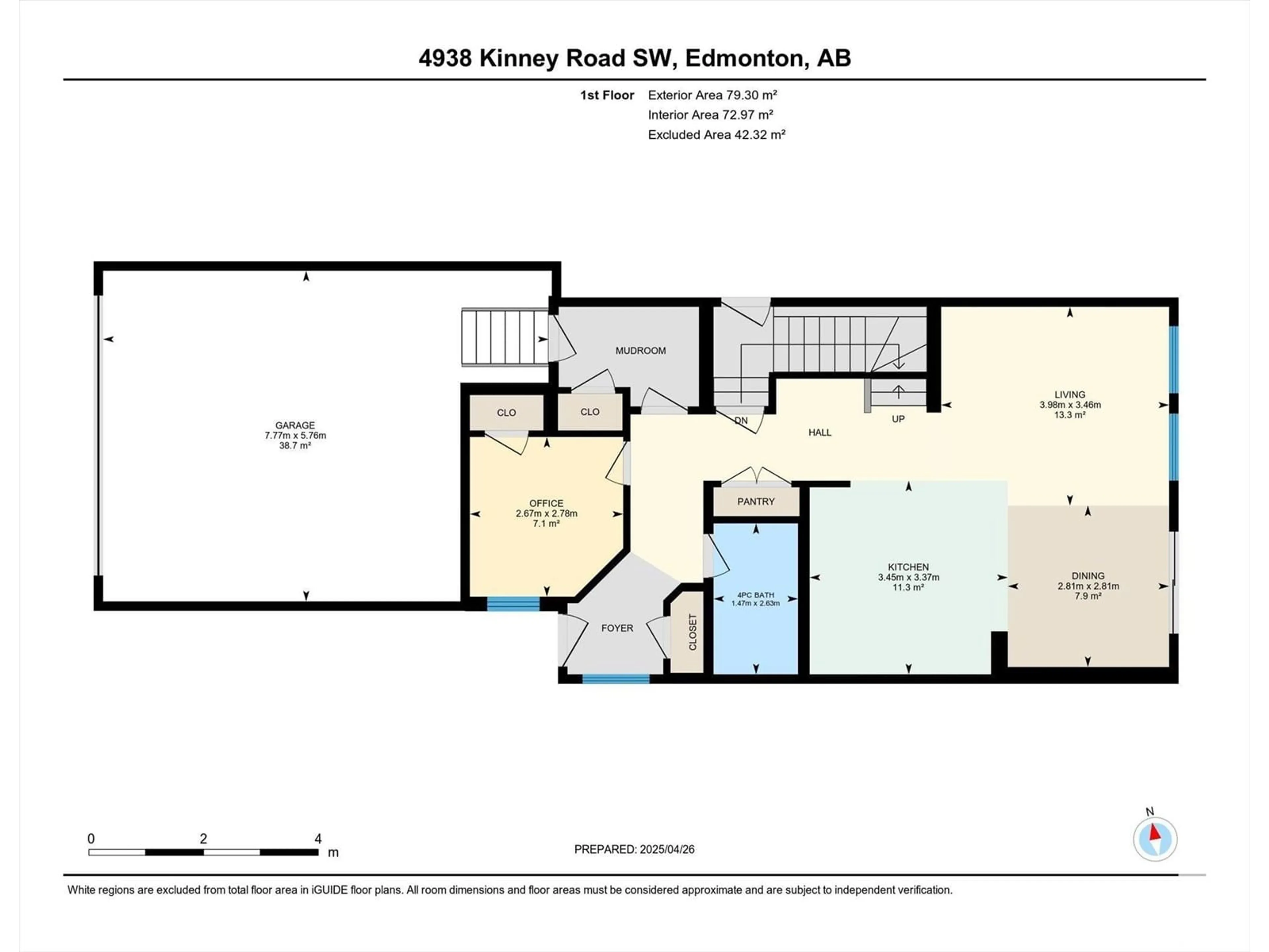 Floor plan for 4938 KINNEY RD, Edmonton Alberta T6W5H1