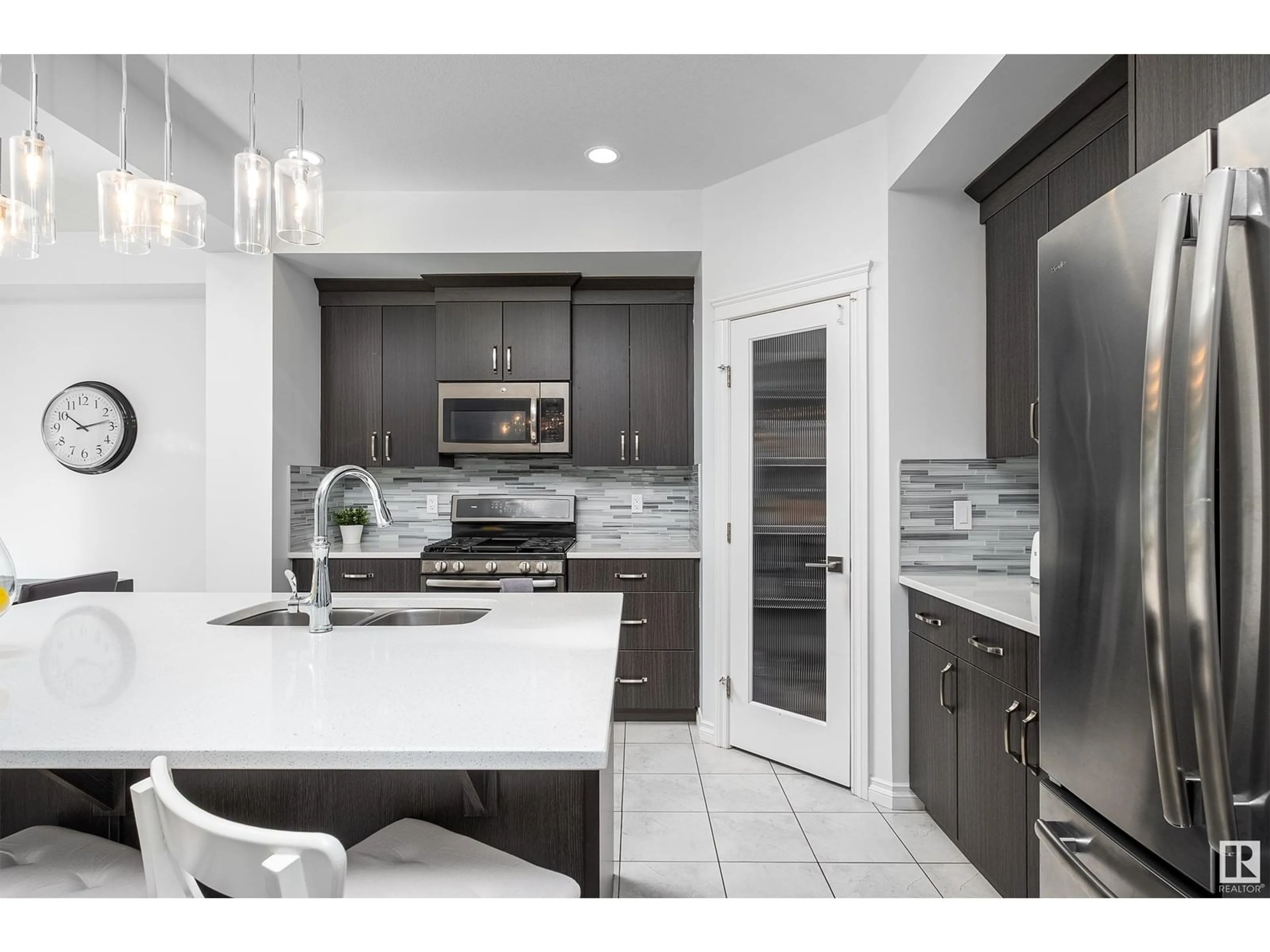 Contemporary kitchen, ceramic/tile floor for 203 SIMPKINS BN, Leduc Alberta T9E0E8