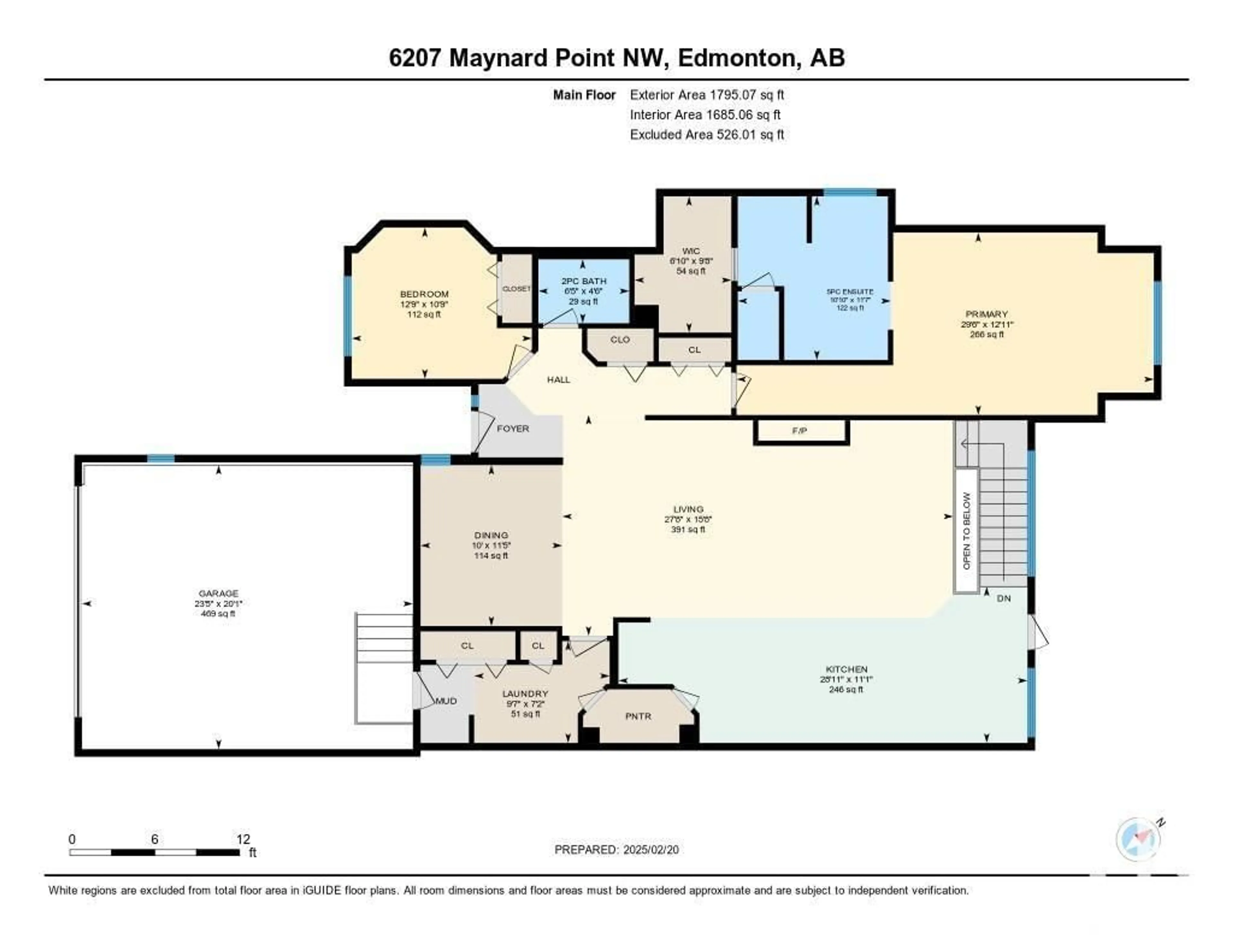 Floor plan for 6207 MAYNARD PT, Edmonton Alberta T6R0H9