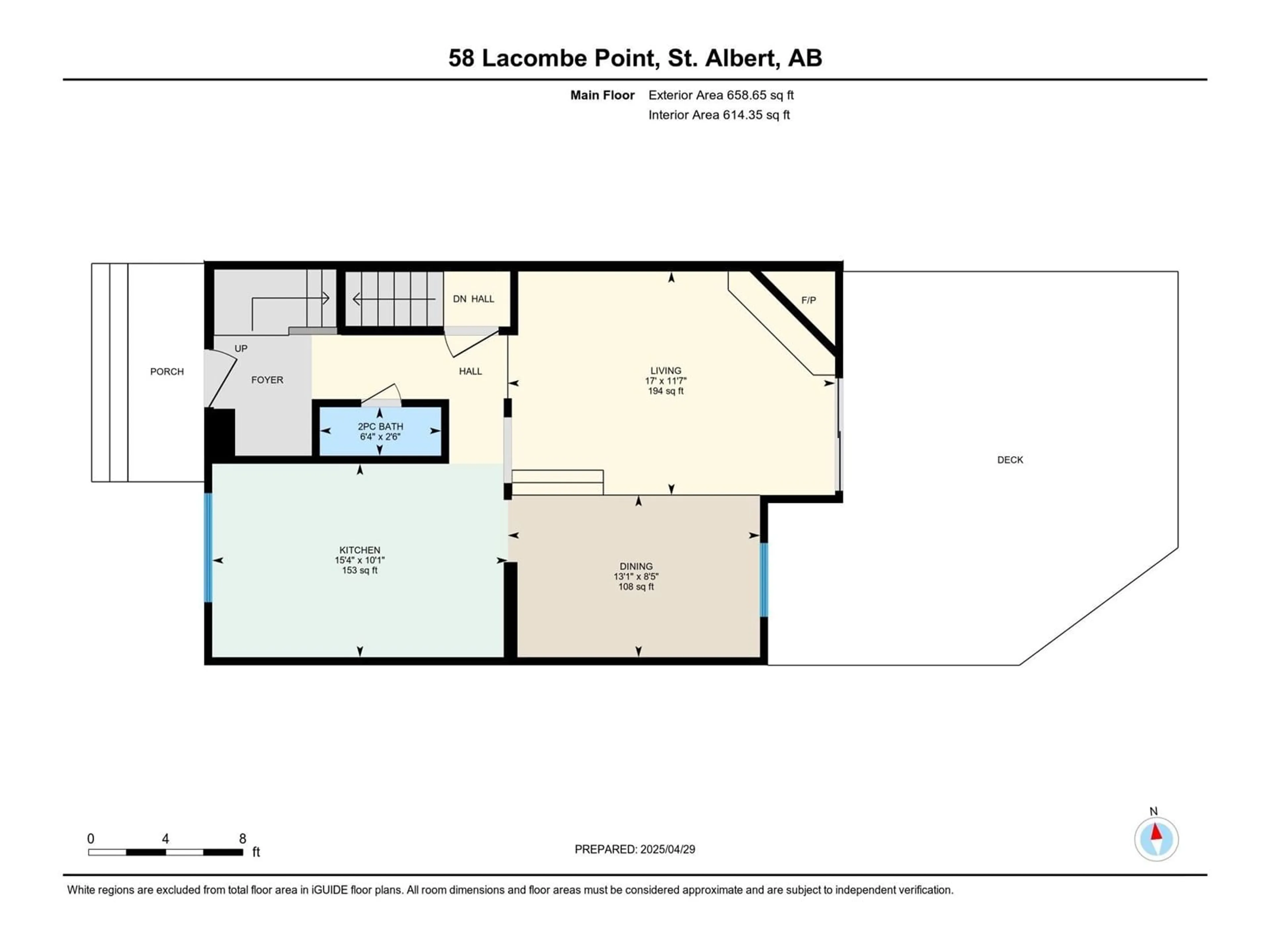 Floor plan for 58 LACOMBE PT, St. Albert Alberta T8N3P7