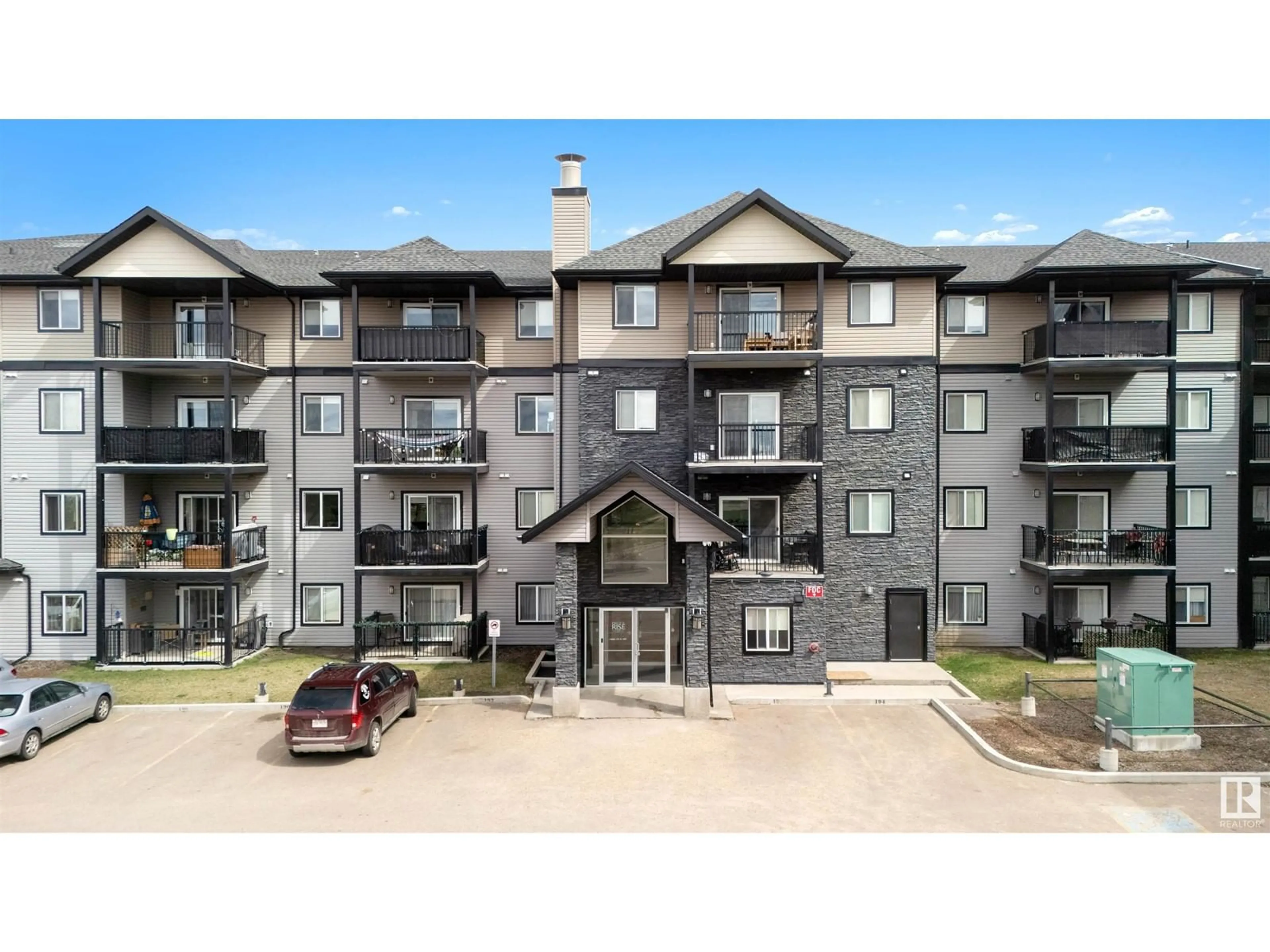 A pic from outside/outdoor area/front of a property/back of a property/a pic from drone, building for #408 - 14808 125 ST, Edmonton Alberta T5X0G1