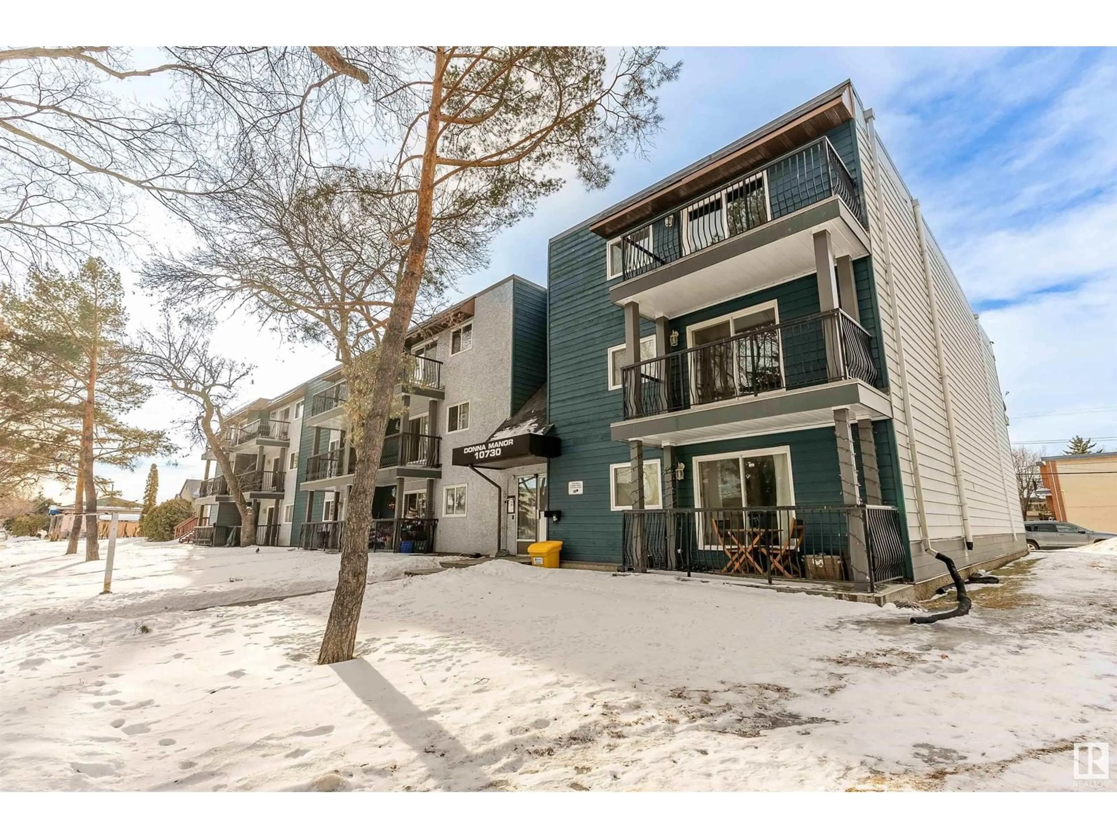 A pic from outside/outdoor area/front of a property/back of a property/a pic from drone, street for #308 - 10730 112 ST, Edmonton Alberta T5H3H1