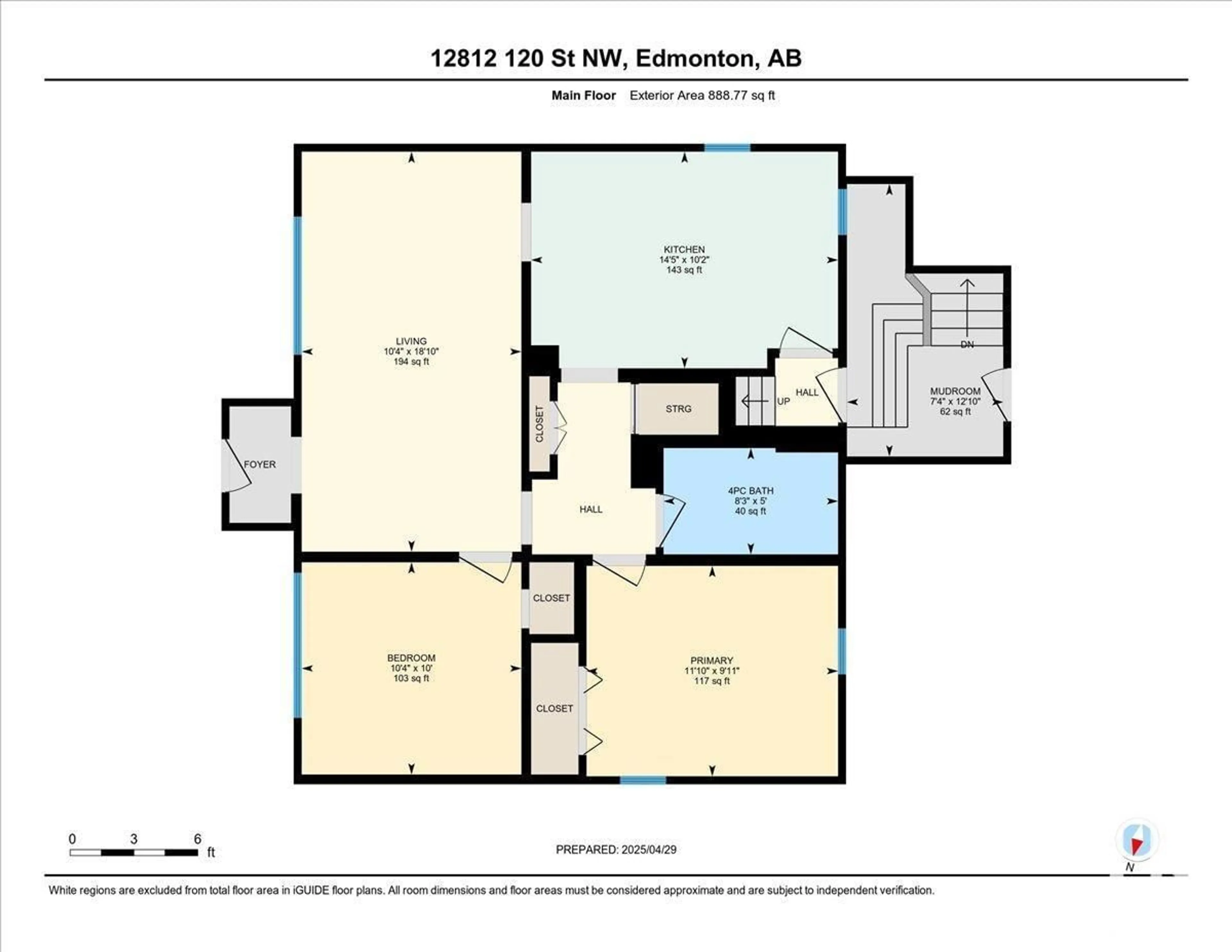 Floor plan for NW - 12812 120 ST, Edmonton Alberta T5E5N6