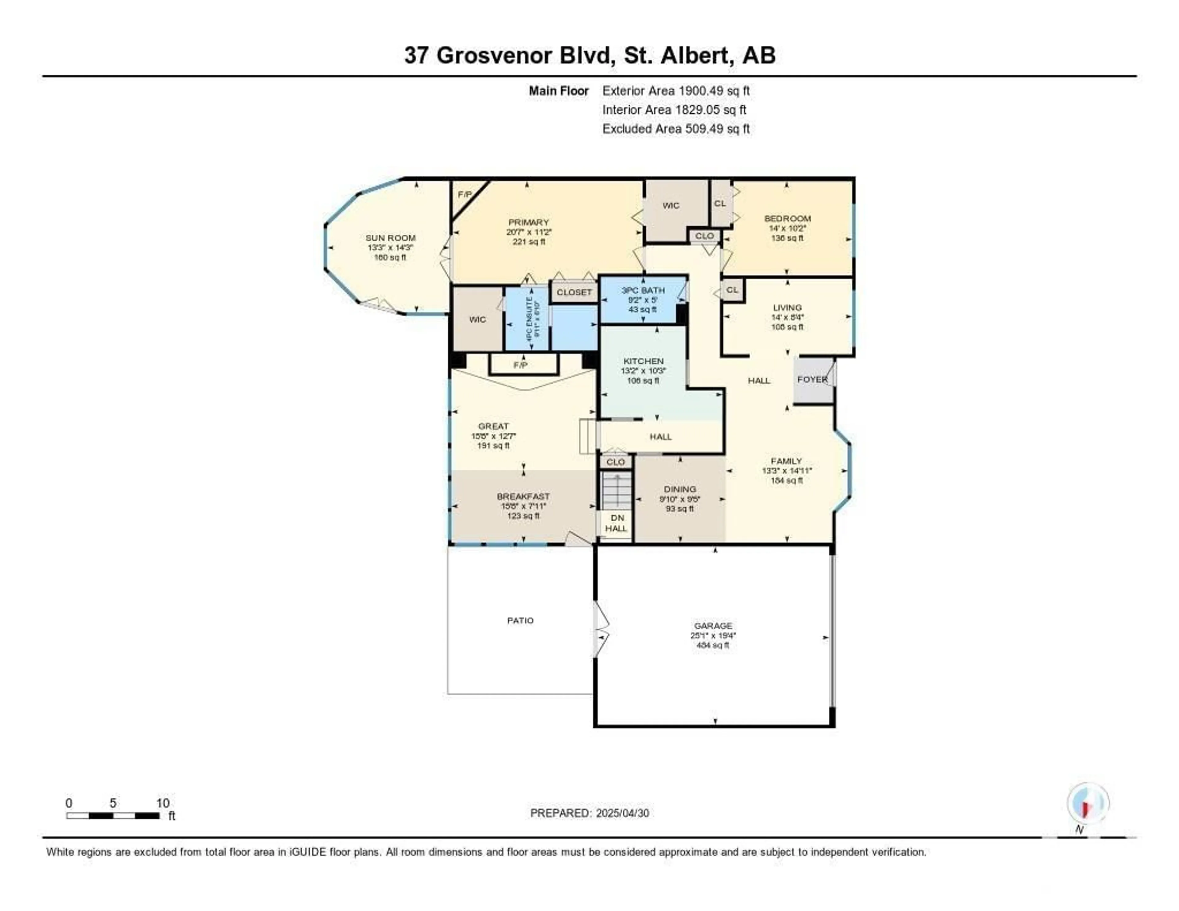 Floor plan for 37 GROSVENOR BV, St. Albert Alberta T8N1P3