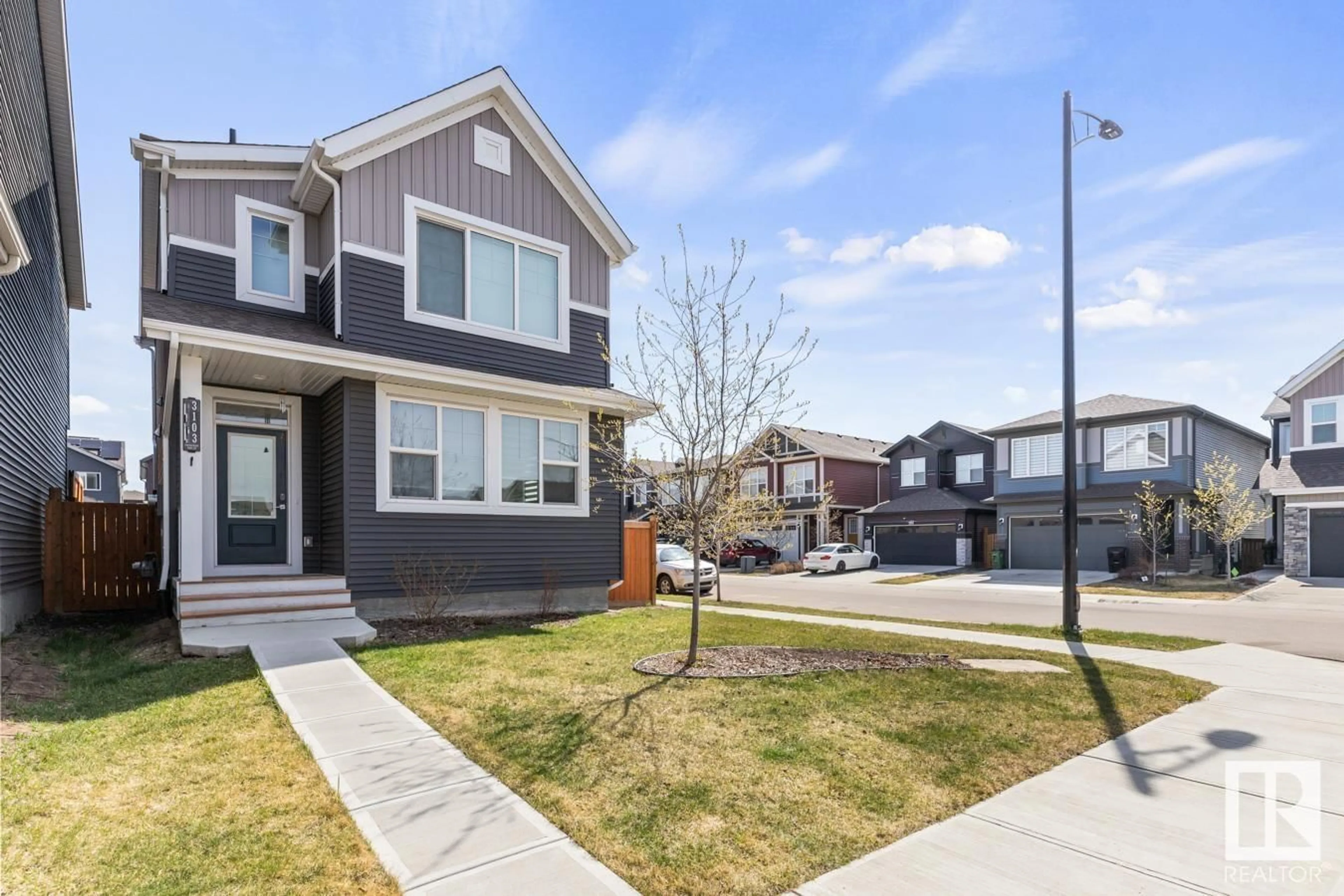 Home with vinyl exterior material, street for SW - 3103 CHOKECHERRY BEND BN, Edmonton Alberta T6X2M2
