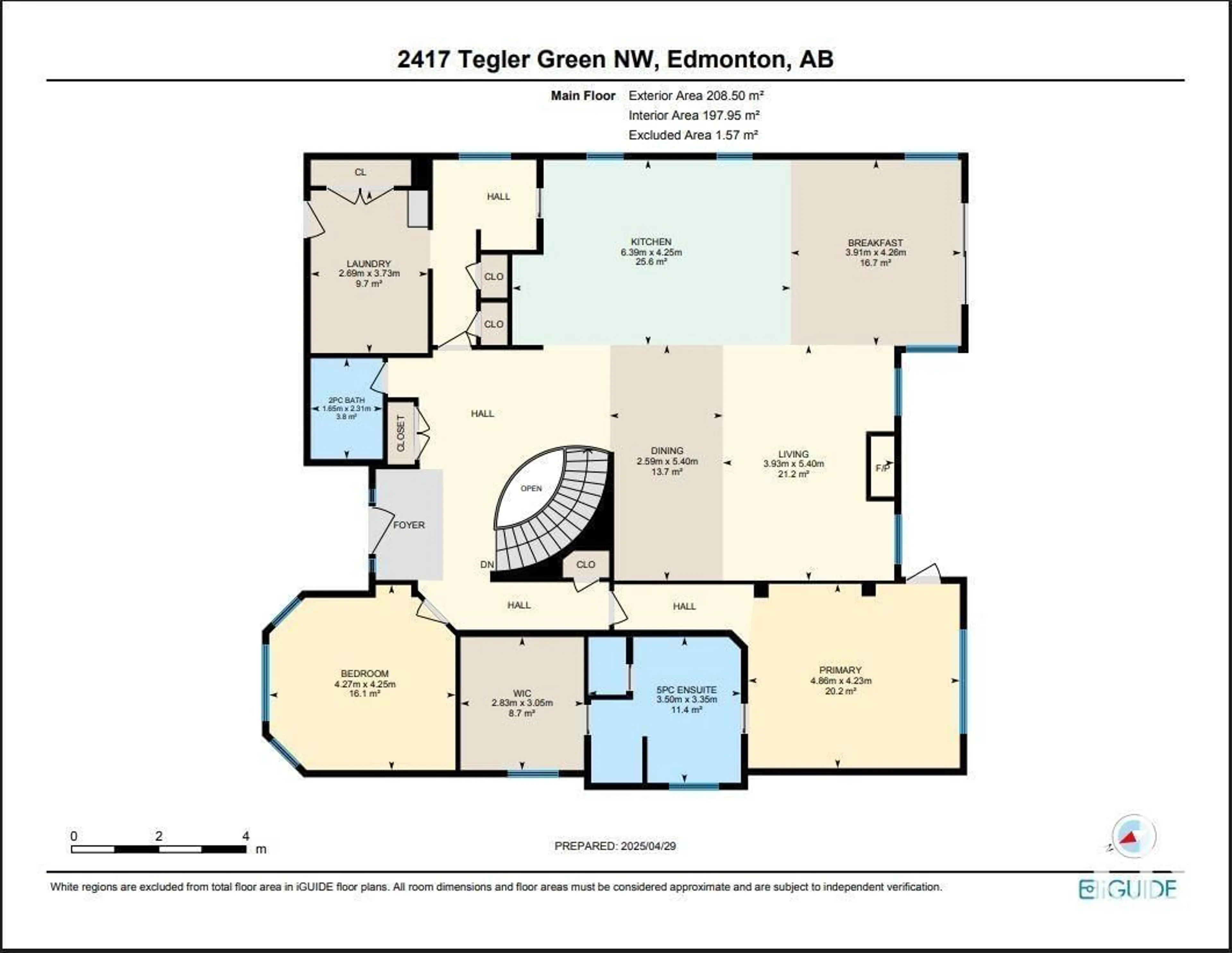Floor plan for 2417 TEGLER GREEN GR, Edmonton Alberta T6K3K2
