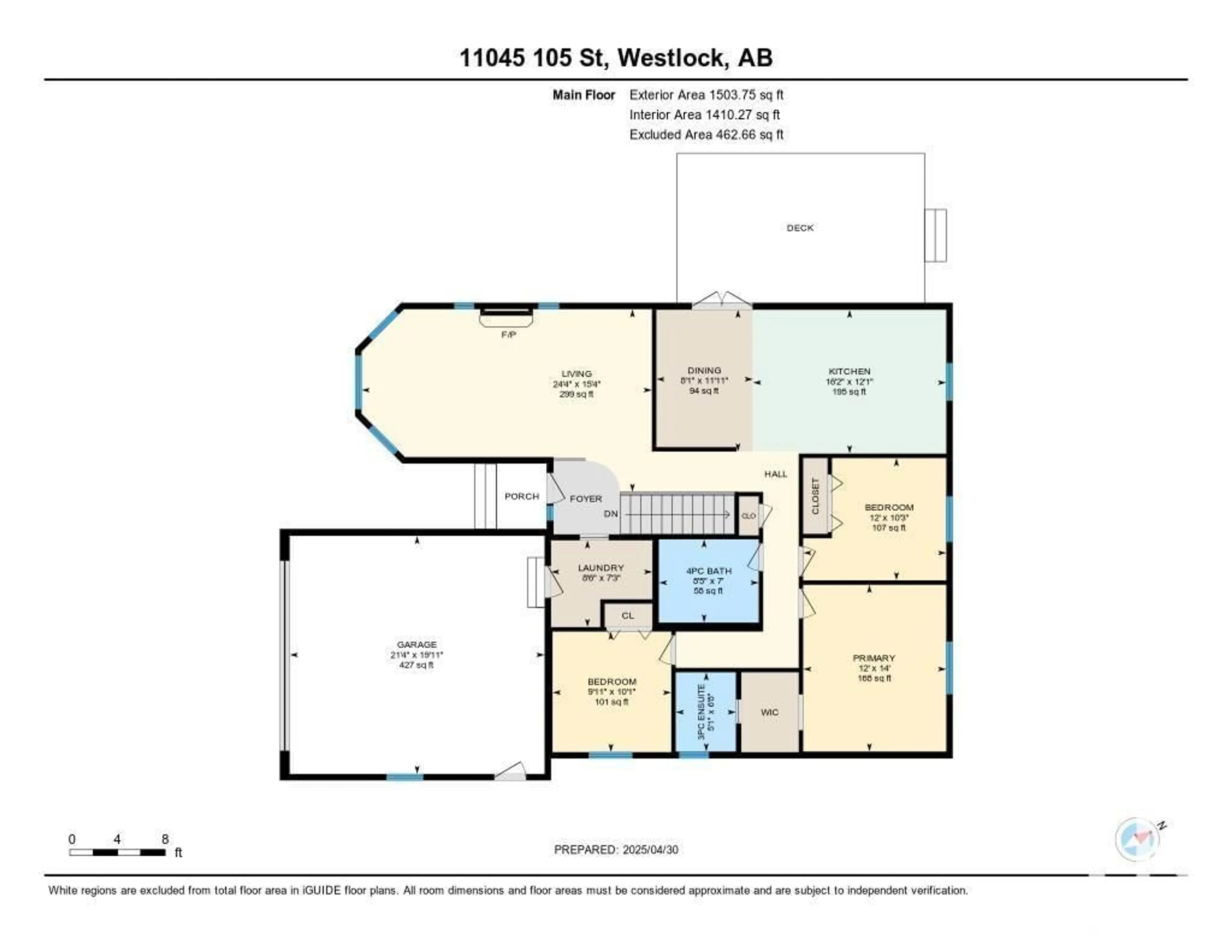 Floor plan for 11047 105 ST, Westlock Alberta T7P1E8