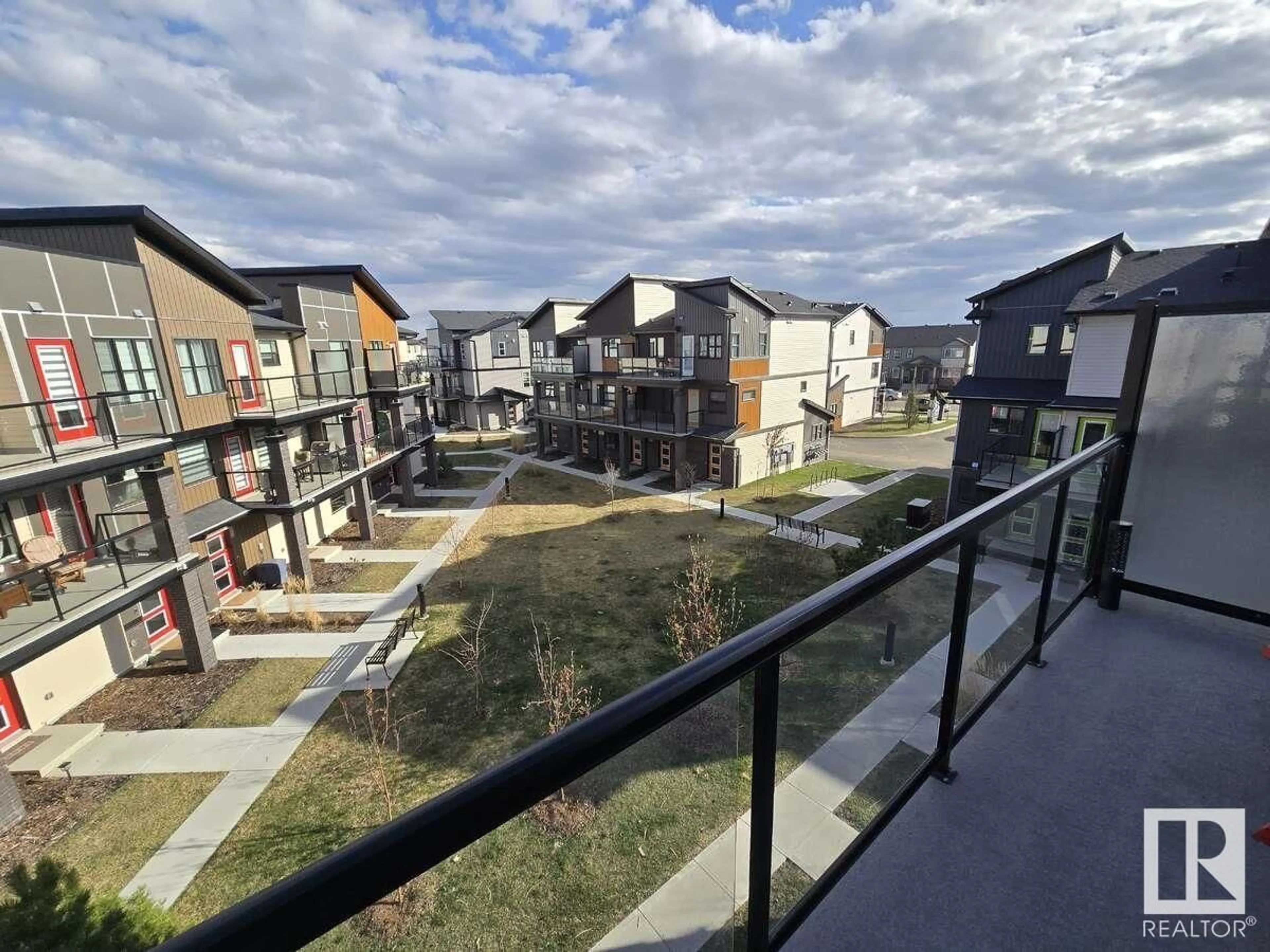 A pic from outside/outdoor area/front of a property/back of a property/a pic from drone, city buildings view from balcony for #101 - 1203 163 ST, Edmonton Alberta T6W3X1