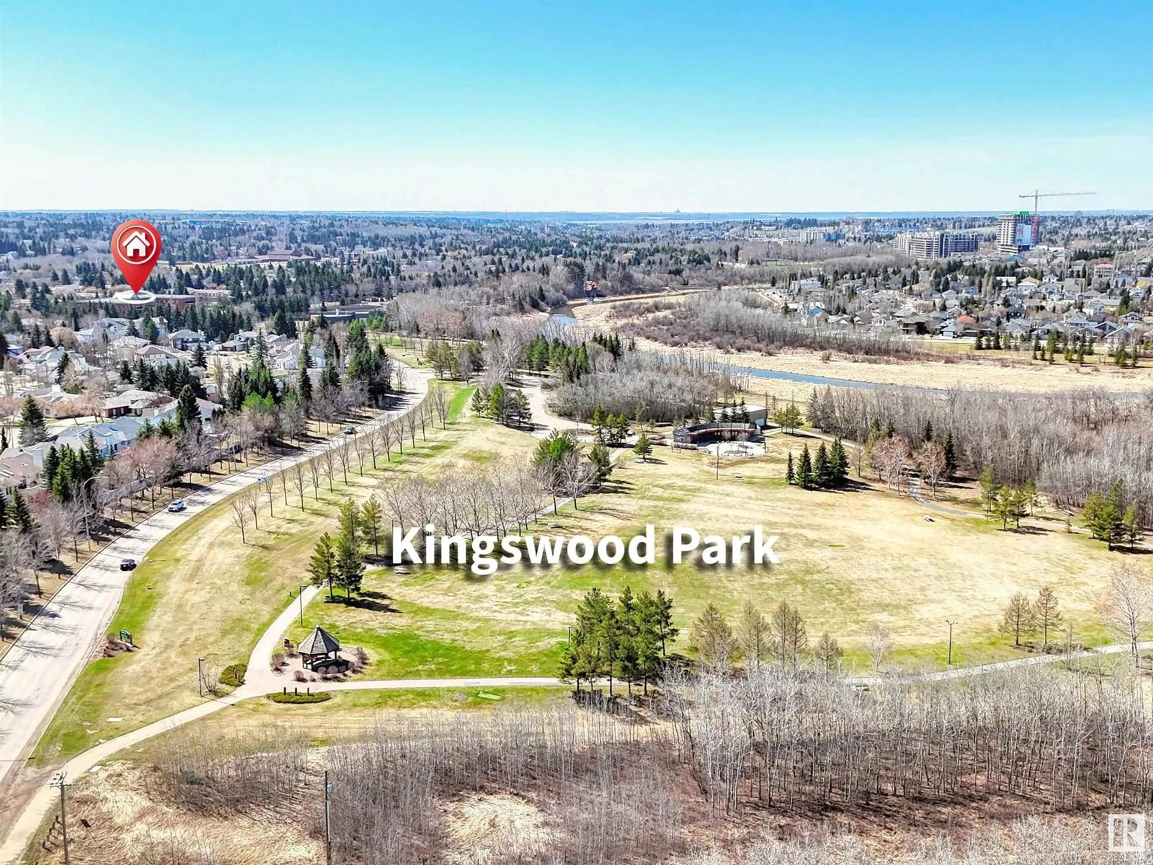 A pic from outside/outdoor area/front of a property/back of a property/a pic from drone, forest/trees view for #105 - 260 STURGEON RD, St. Albert Alberta T8N7C6