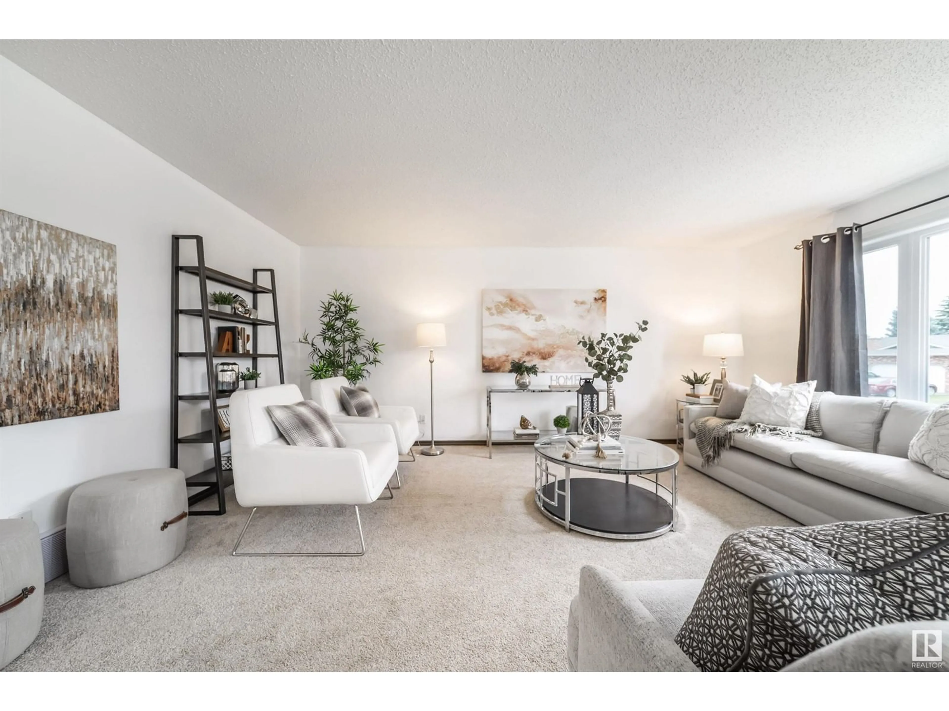 Living room with furniture, unknown for 3328 145 AV, Edmonton Alberta T5Y2E5