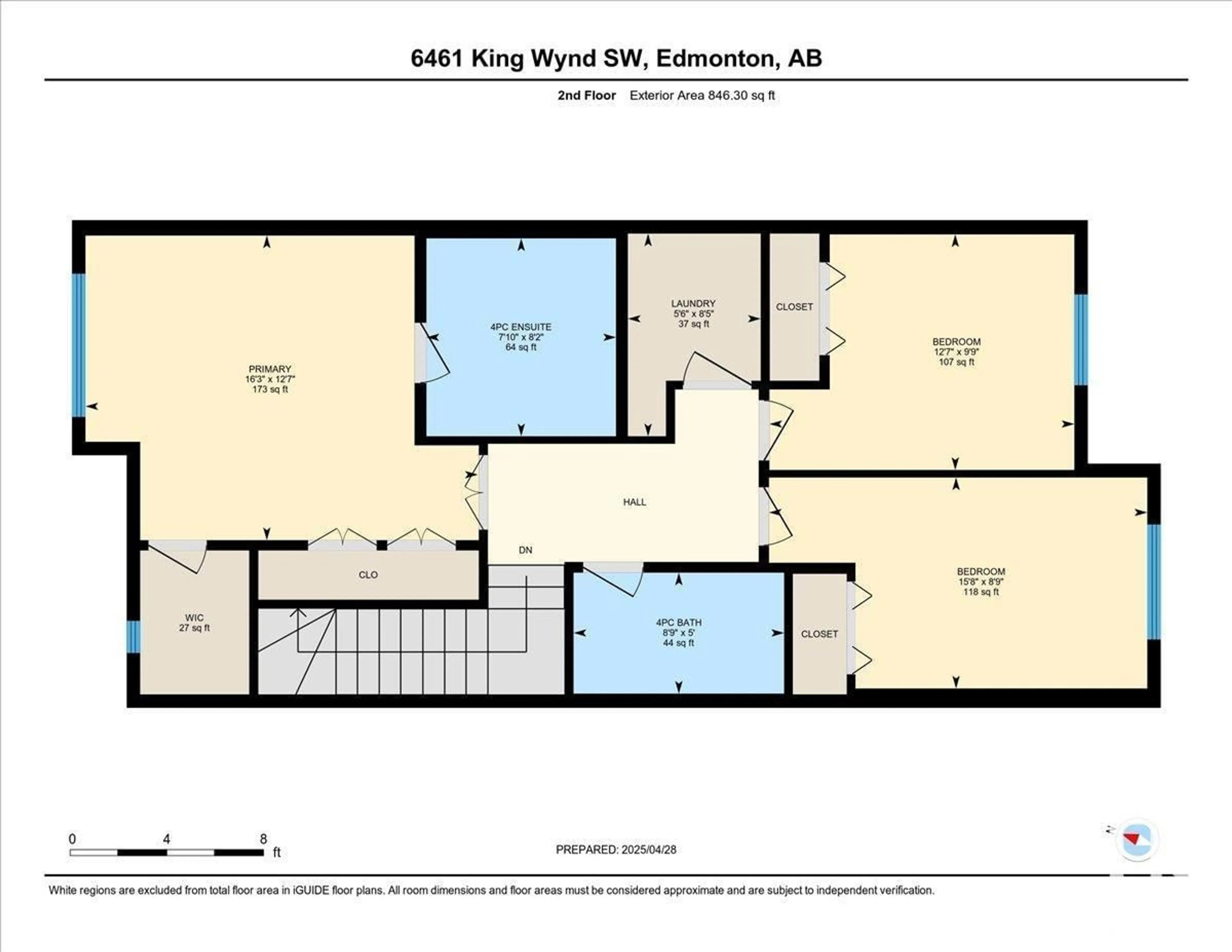 Floor plan for 6461 KING WD SW, Edmonton Alberta T6W4R6