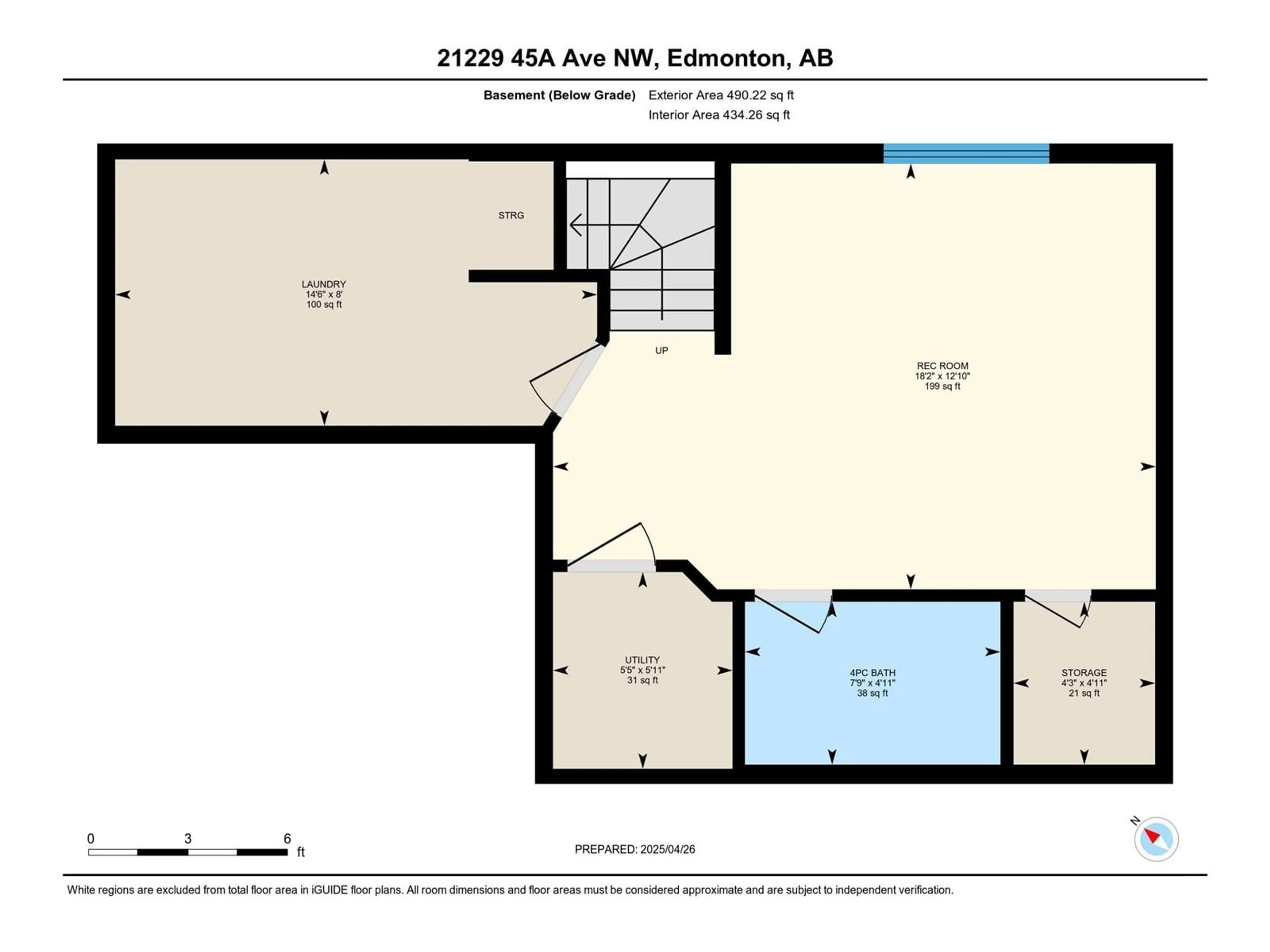 Floor plan for 21229 45A AV, Edmonton Alberta T6M0G8