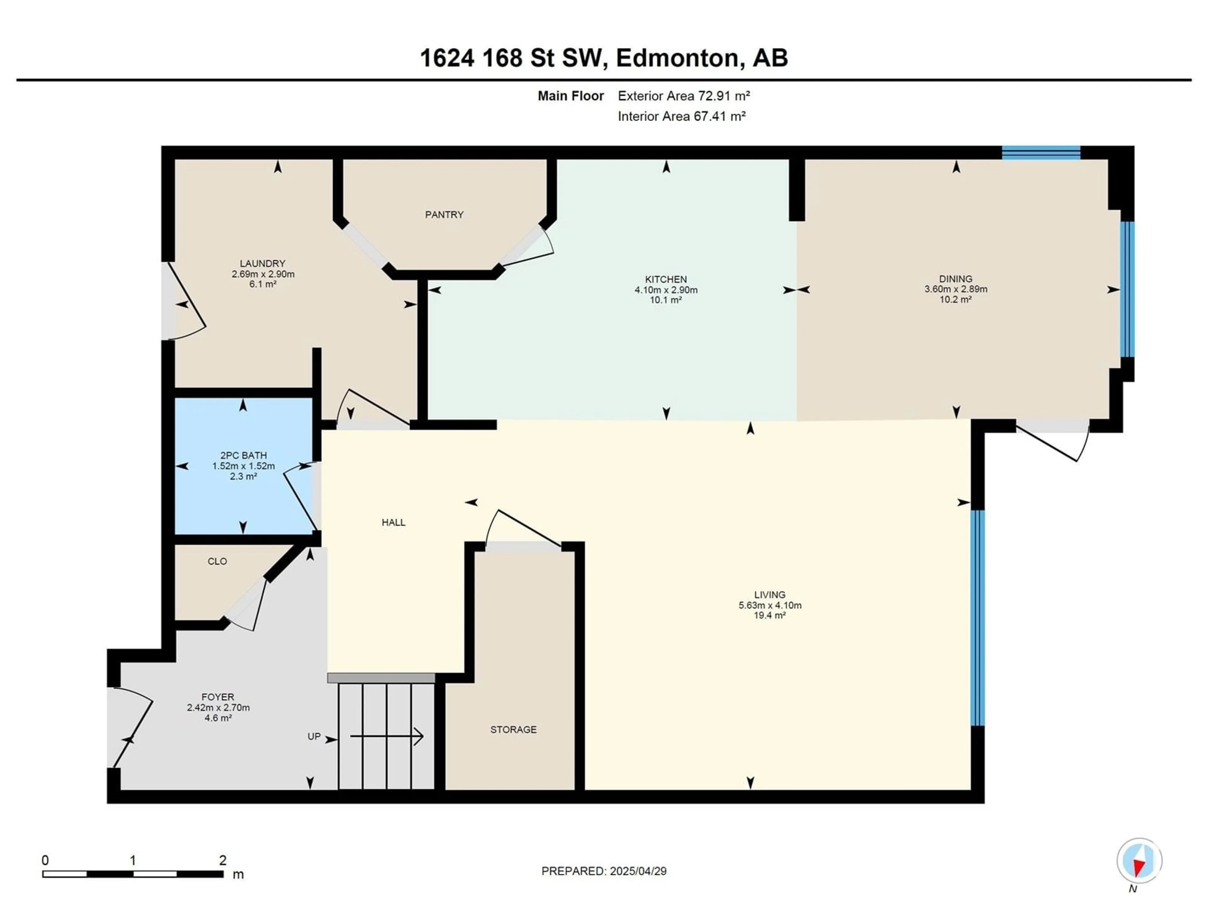 Floor plan for SW - 1624 168 ST, Edmonton Alberta T6W3R7