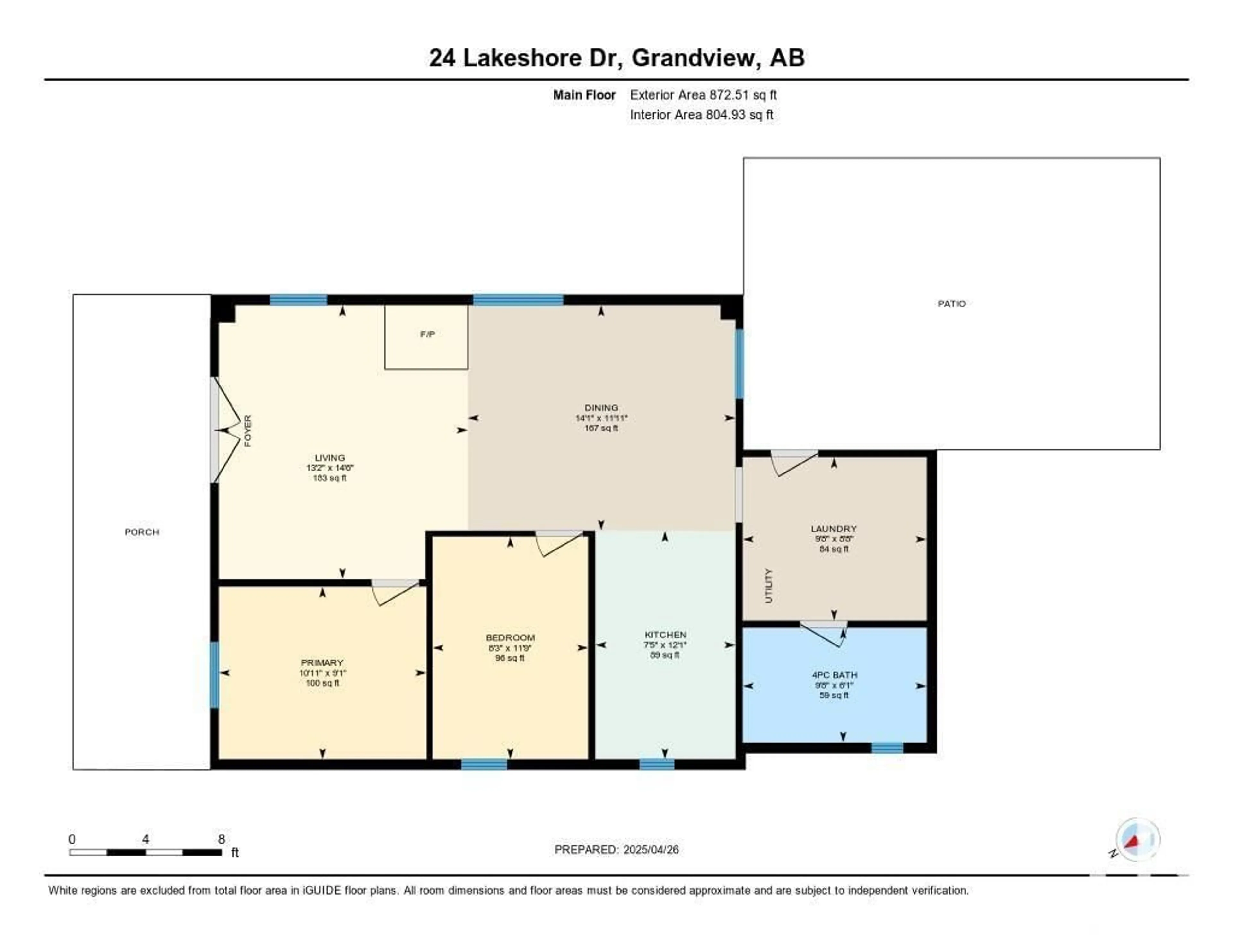 Floor plan for S.V. Grandview - 24 LAKESHORE DRIVE, Rural Wetaskiwin County Alberta T0C2V0
