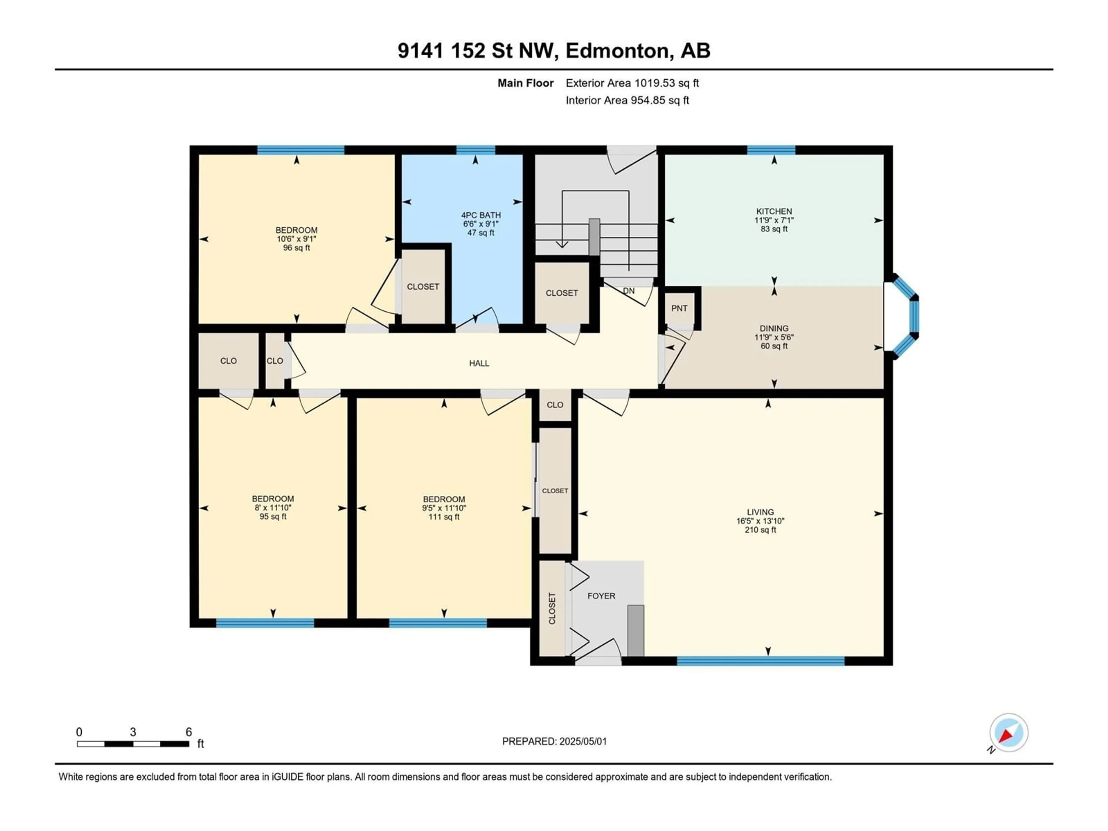 Floor plan for NW - 9141 152 ST, Edmonton Alberta T5R1M5