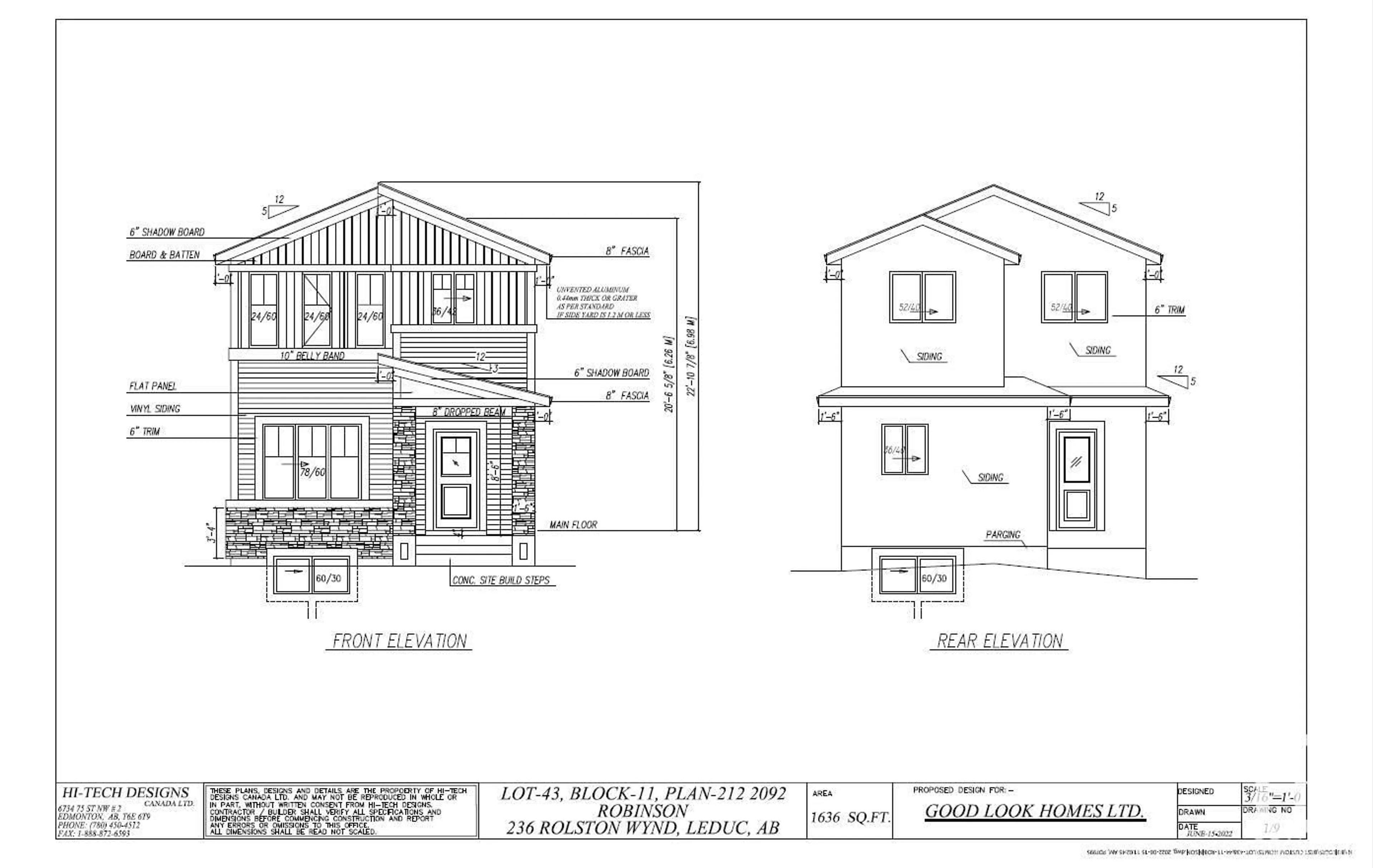 Floor plan for 236 ROLSTON WD, Leduc Alberta T9E1N1