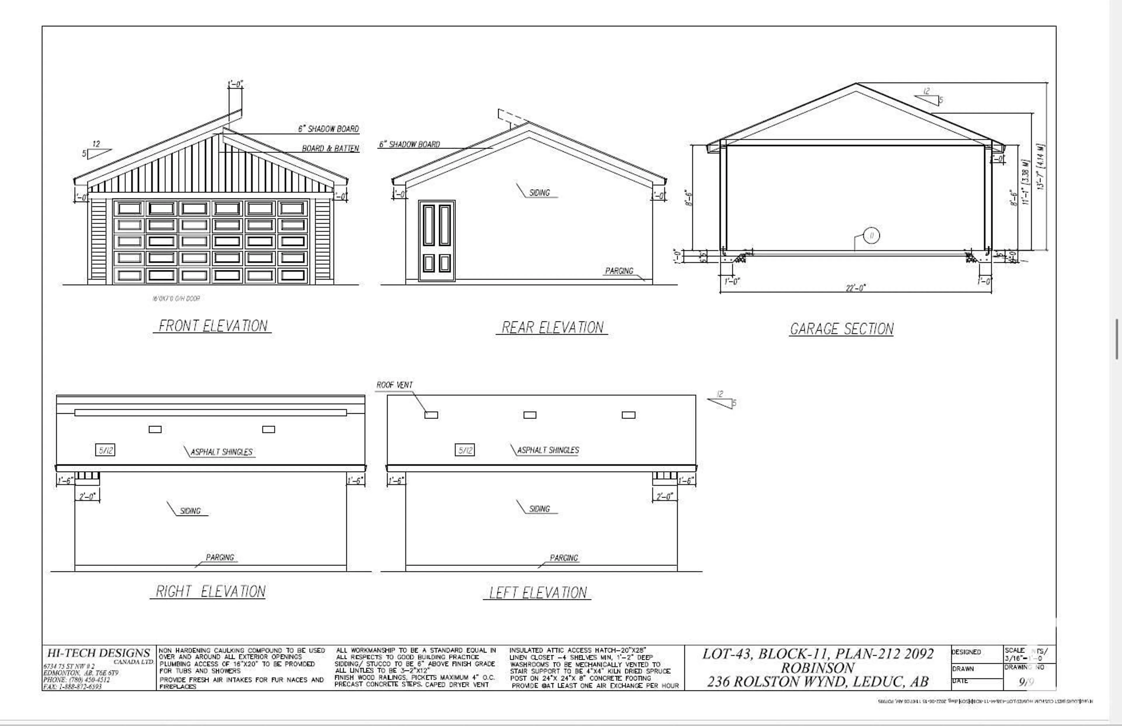 Floor plan for 236 ROLSTON WD, Leduc Alberta T9E1N1