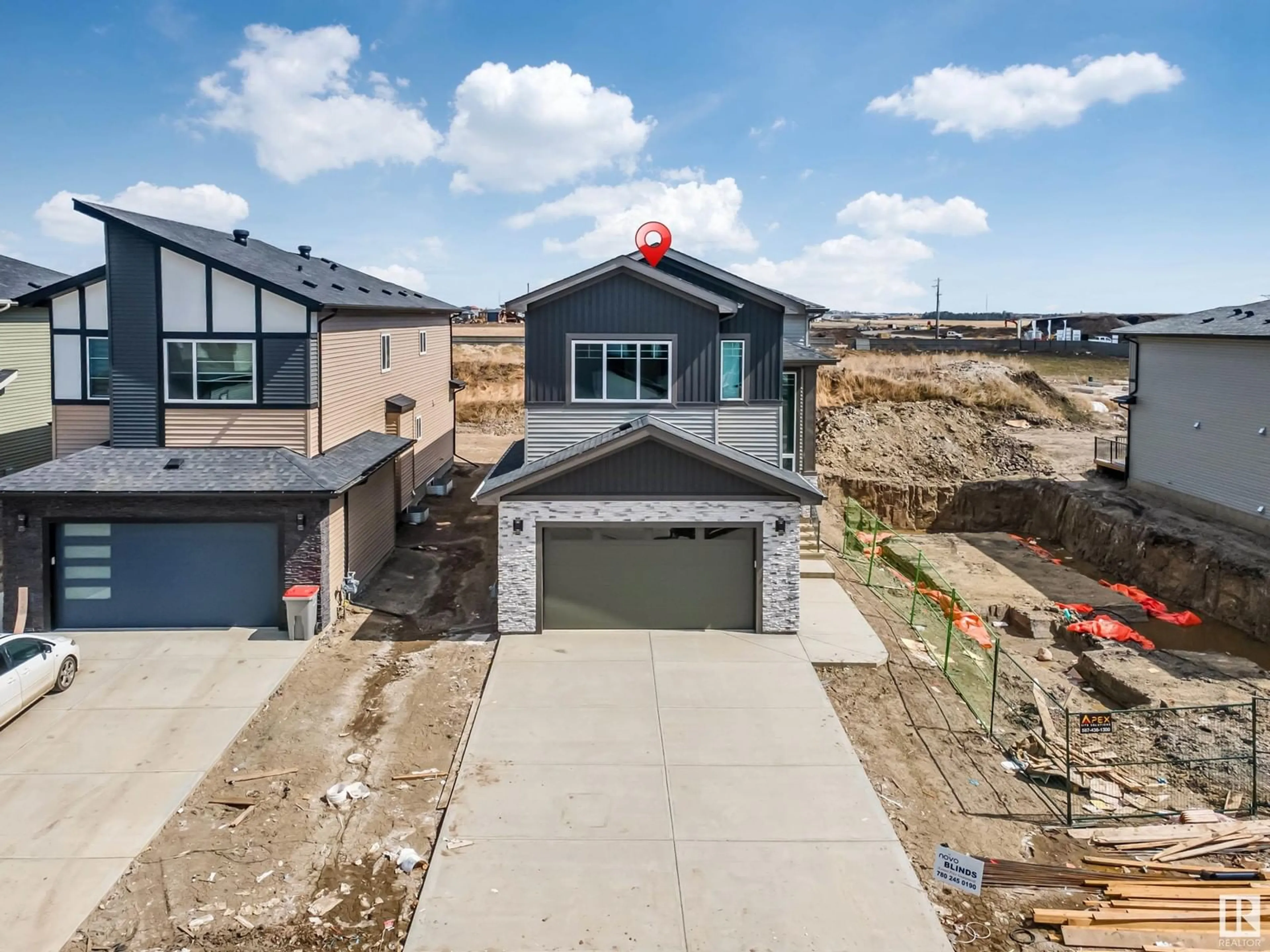A pic from outside/outdoor area/front of a property/back of a property/a pic from drone, street for NE - 6245 19 ST, Rural Leduc County Alberta T4X3C8