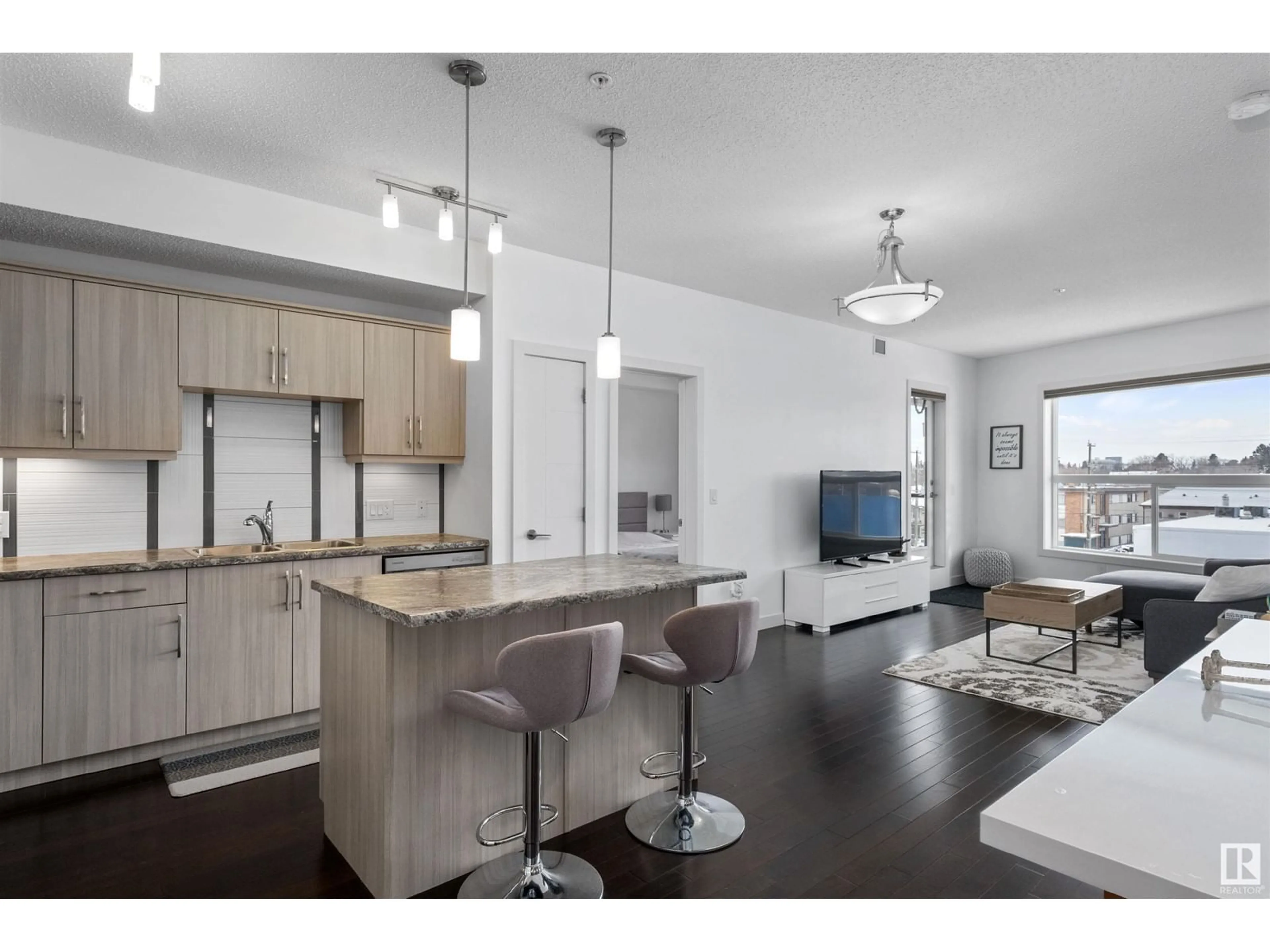 Open concept kitchen, unknown for #312 - 10523 123 ST, Edmonton Alberta T5N1N9